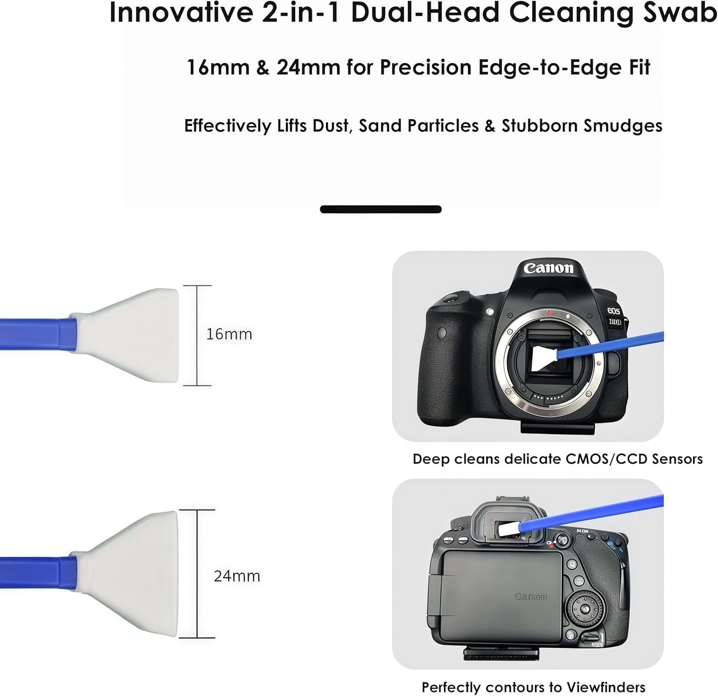 Muejjur APS-C Camera Sensor and Lens Cleaning Kit, Mirrorless and DSLR Camera Cleaning Kit, Including Cotton Swabs
