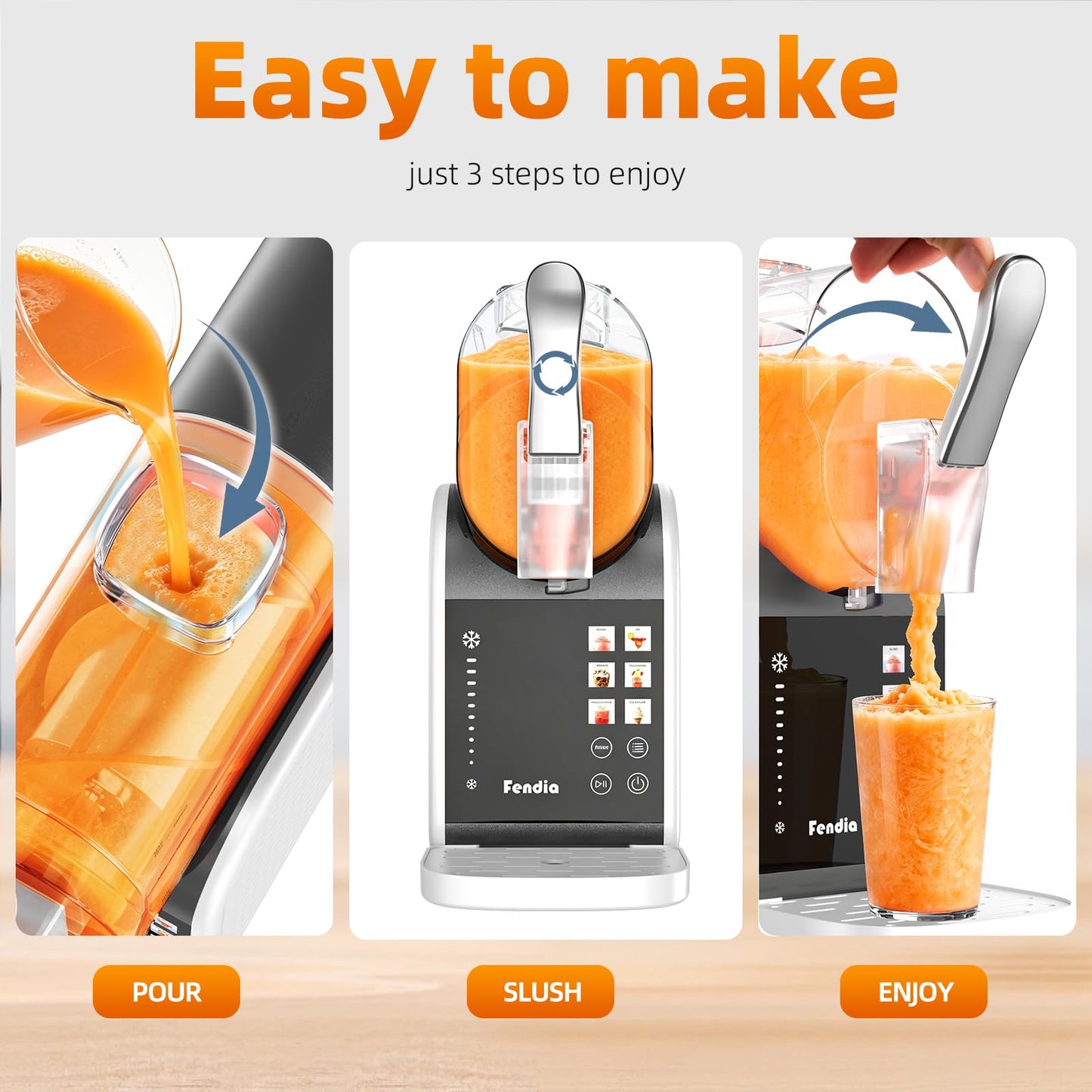 Max 95oz Slushie Machine with 6 Smart Presets, No Ice Needed Frozen Drink Maker for Home, Quick 30-Min Freeze for Slush, Margaritas, Smoothies, Ice Cream & More, Large Capacity Party Slushy Maker