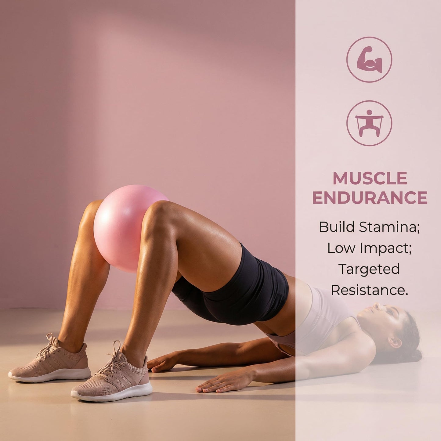 DxnuZro 9 Inch Pink Pilates Ball, Exercise Stability Yoga Ball Small Exercise Ball with Air Pump for Core Workout, Balance Training, Home Gym, Office, Physical Therapy
