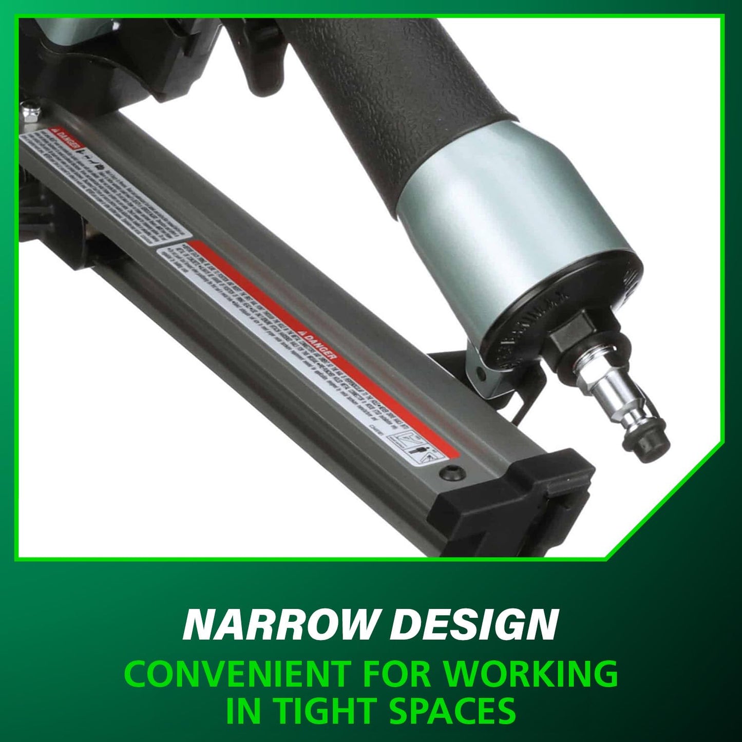 Metabo HPT Strap-Tite Fastening System Strip Nailer, Pro-preferred Pneumatic Power Nailers, Metal Connector Tool for Fastening Metal Connectors to Wood, 36° Magazine, 1-1/2″ Connector Nails, NR38AK
