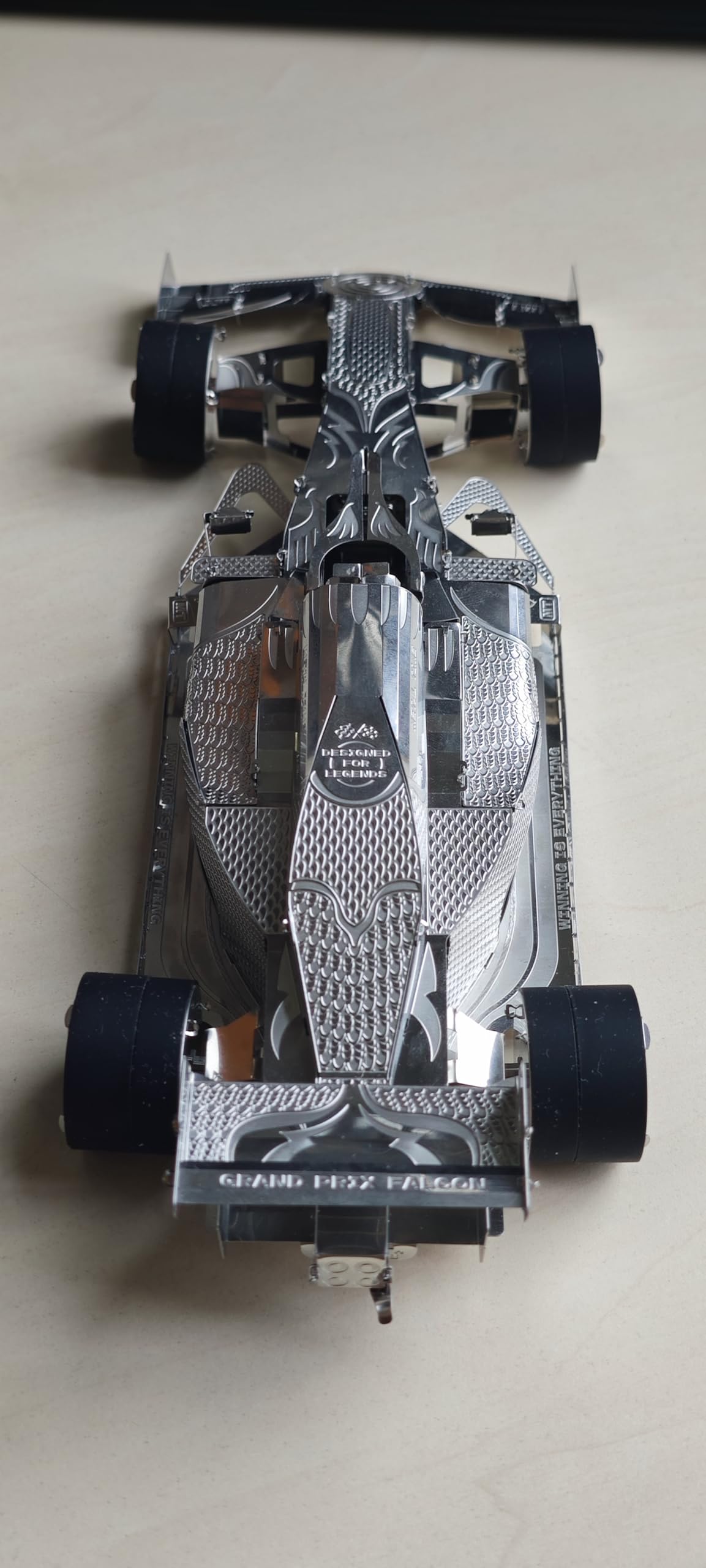 Race Car Mechanical Model, F1 car Metal Model Kit, 3D Metal Model Kits to Build for Adults, Model Formula One Grand Prix Falcon by Metal Time.