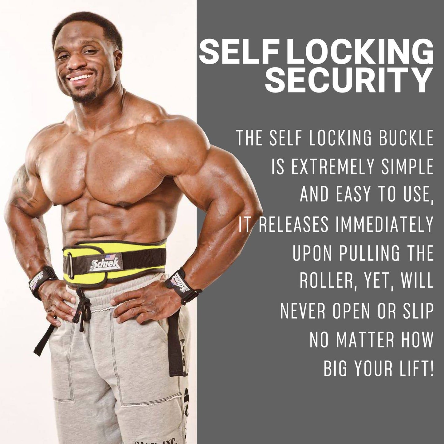 Schiek Sports 2006 Nylon 6 Inches Weight Lifting Belt - Support Belt for Power Lifting - Long Lasting - Neon Yellow