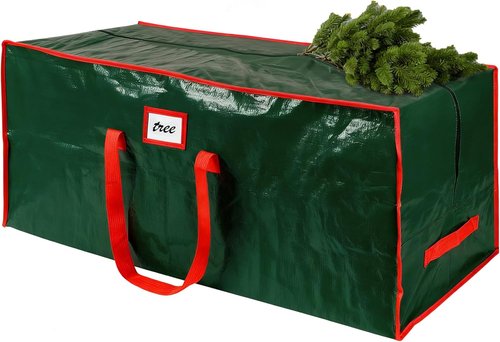 FUCDTEFC Christmas Tree Storage Bag - 7.5 Ft Heavy Duty Waterproof Container with Reinforced Handles & Dual Zippers (Green)