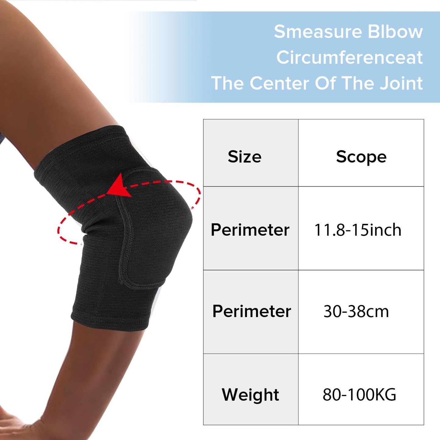 COMNICO Elbow Brace Sponge Fitness Elbow Support Compression Sleeve Breathable Anti-Collision Protective Arm Pads Strap Band for Workouts Tendonitis Arthritis Tennis Volleyball Basketball Golfers(M)