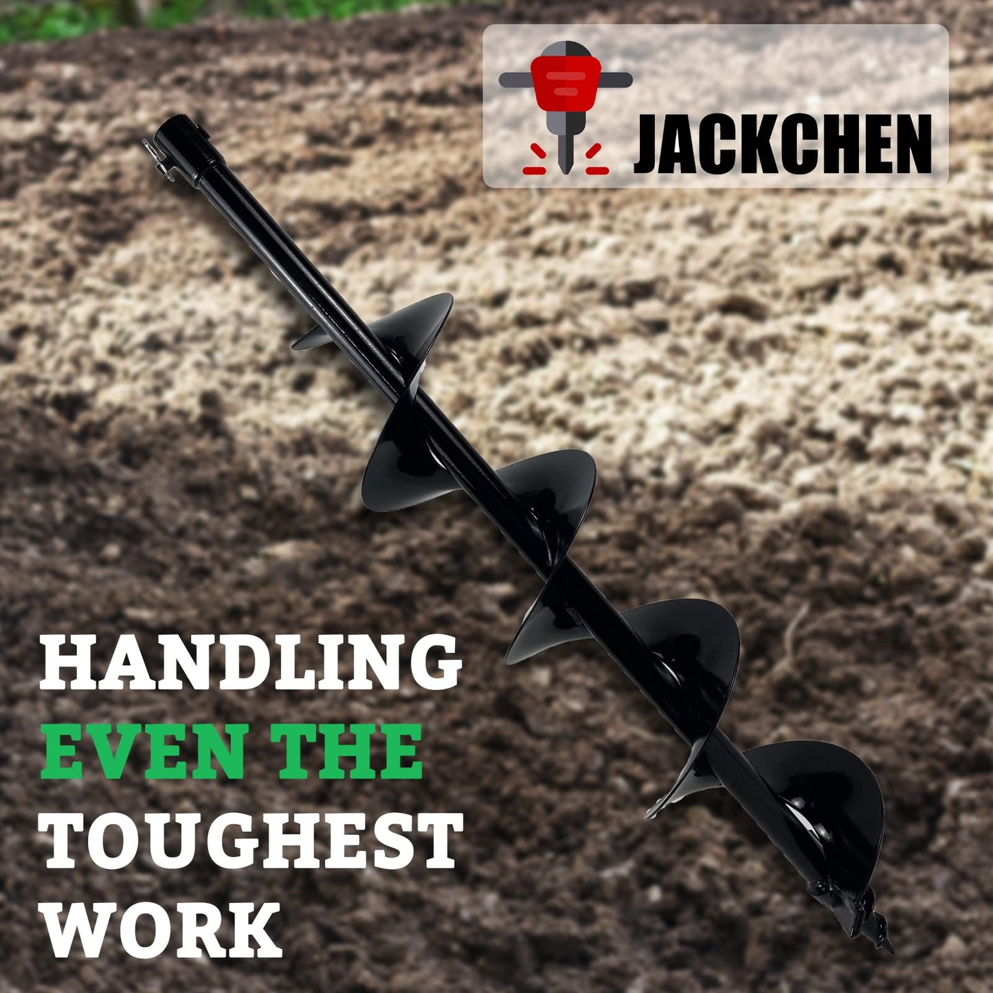 1500W Electric Post Hole Digger with 2 × 6-Inch Auger Bits – Heavy-Duty Earth Auger Drill for Fencing, Tree Planting, Gardening, Blue