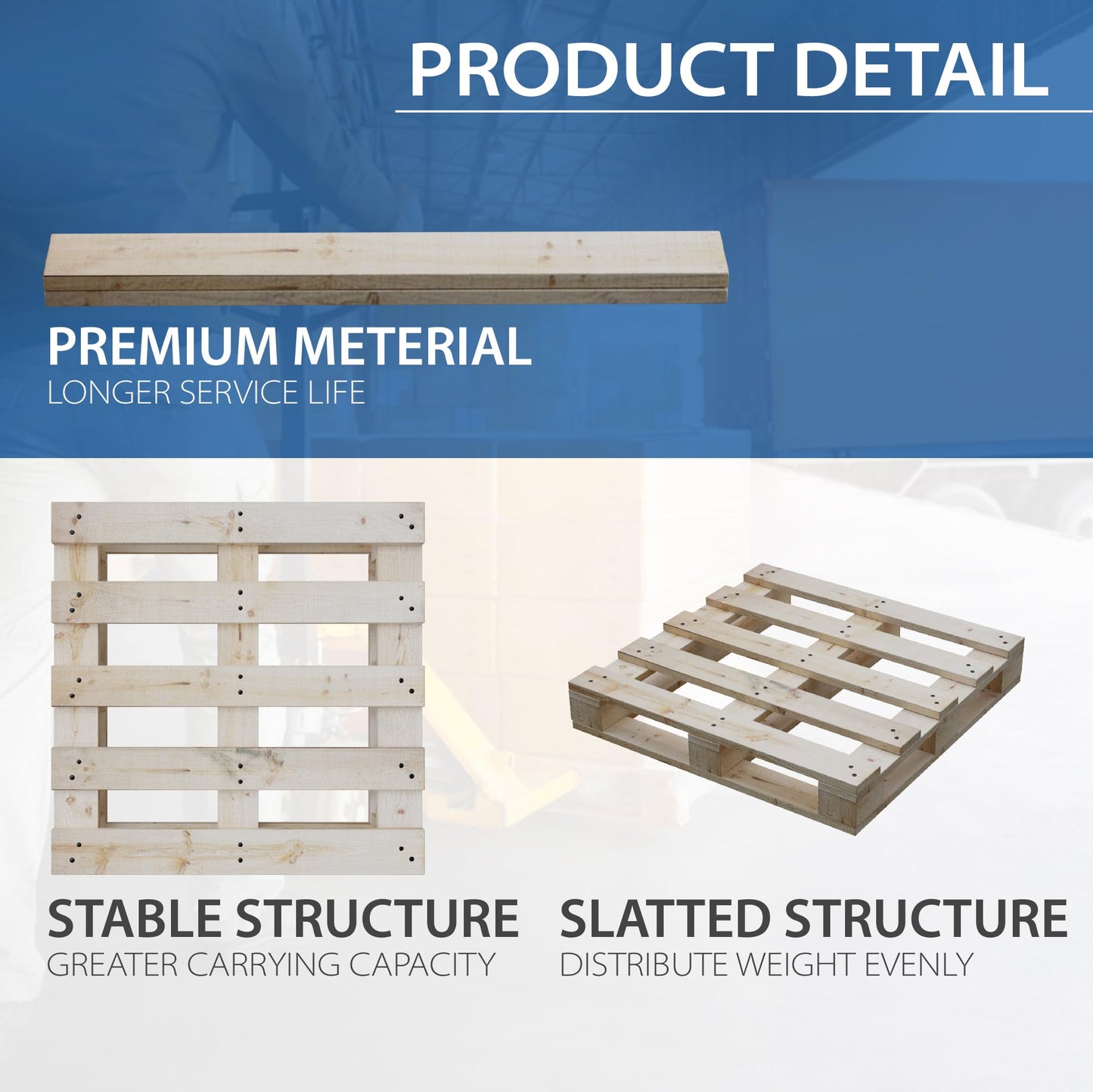 Treaton, 48x48x5 Wooden Pallet Kit, Heavy-Duty Industrial Grade Pinewood, Unassembled Flat-Pack, Stackable & Reusable, Lightweight Floor Pallet, Warehouse, Supermarket & Indoor Storage, 5 Pcs