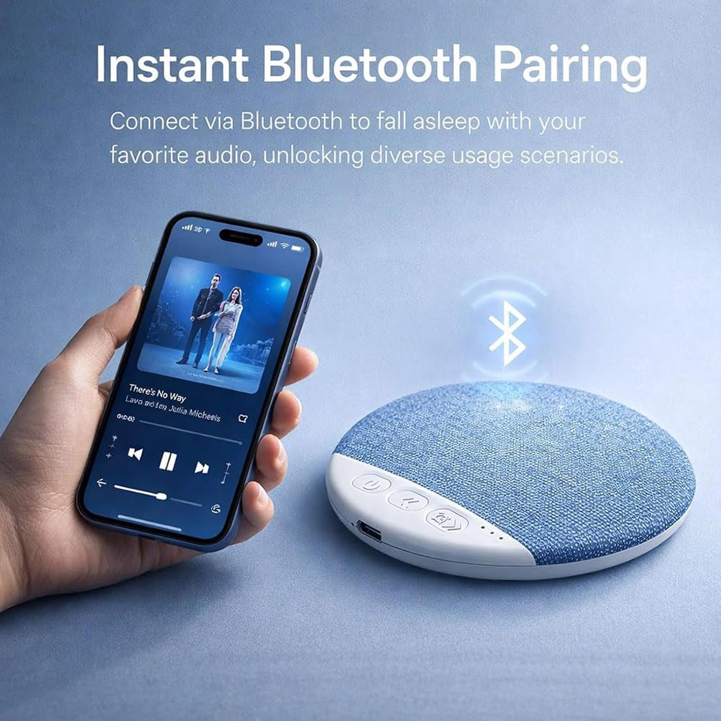 Generic 1.2cm 48H Pillow Speaker for Sleeping - Ultra-Thin Invisible Under Pillow Speaker Bluetooth for Side Sleepers