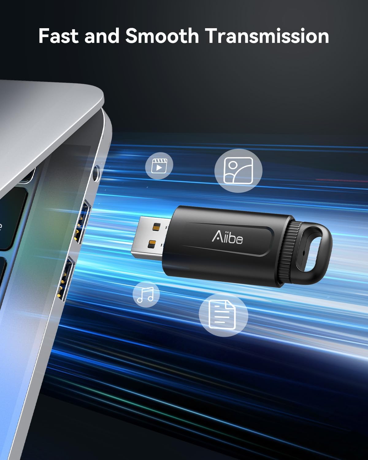 Aiibe 128GB 2 Pack 128GB 2.0 USB Flash Drive - USB Stick Thumb Drive USB Memory Stick with Keychain (Black and Red)