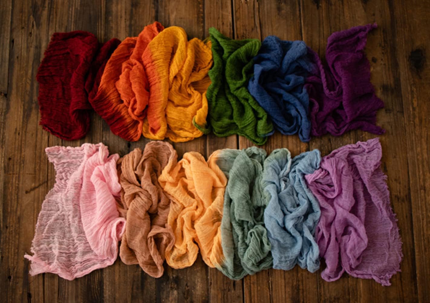 Set Coberllus Newborn Baby Photography Props Boys Girls Seven-Color Rainbow Wrap Blanket Swaddle Photo Props Posing
