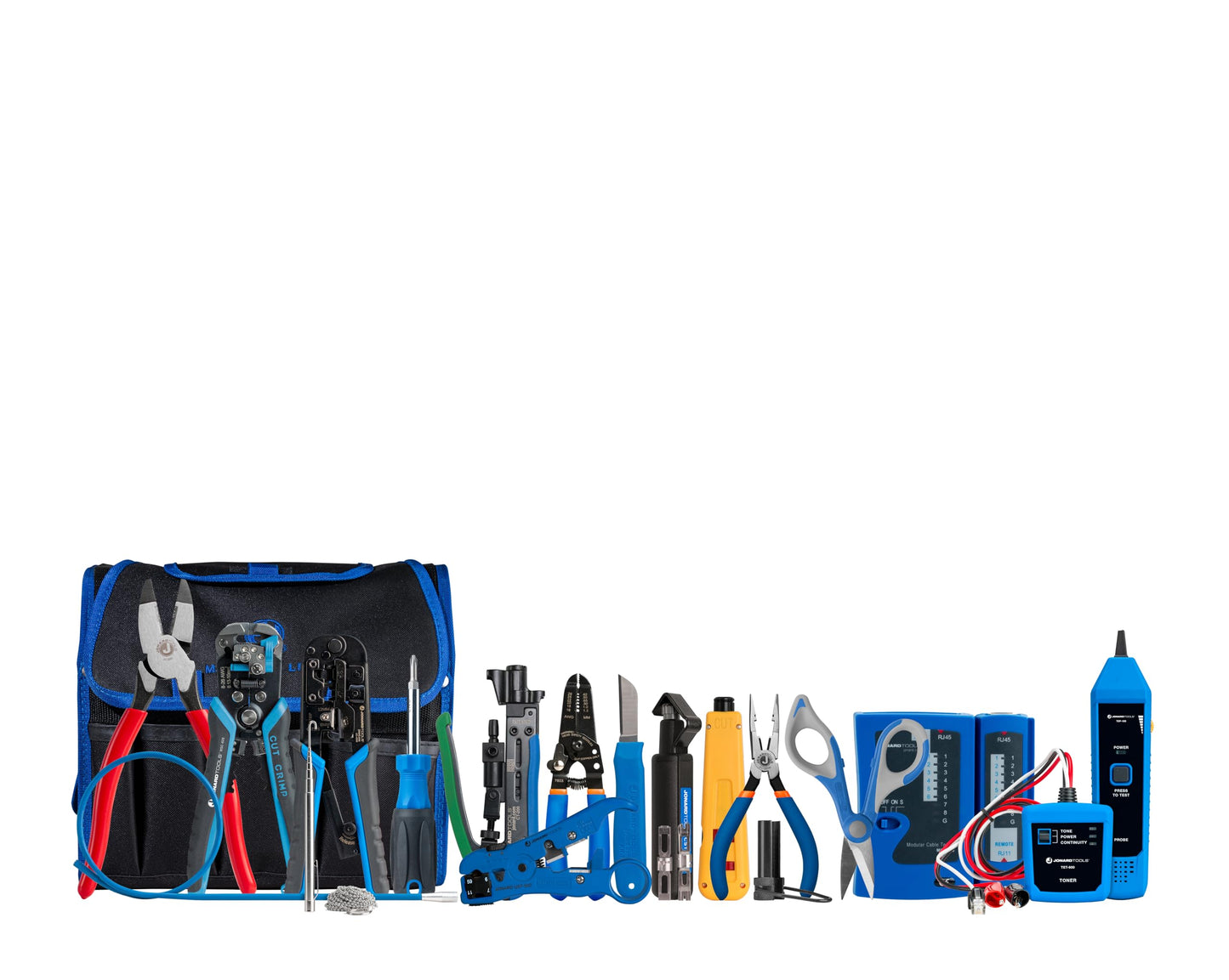 Jonard Tools TK-611 16 Piece Security & Alarm Tool Kit+ with Tone and Probe, Strippers, Voltage Detector, and More