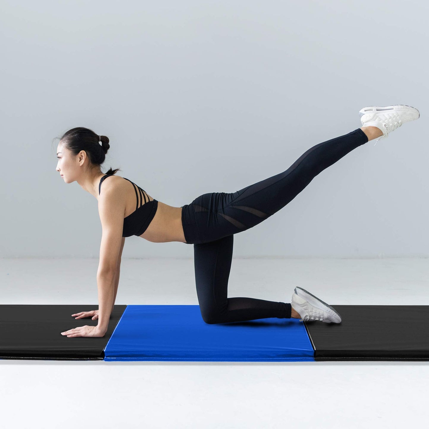 We Sell Mats - 4 ft x 8 ft x 2 in Premium Personal Fitness & Exercise Mat for Home Workout - Lightweight and Folds for Carrying – All Purpose Home Gym Mat – Thick Mat for Yoga, Pilates, Stretches