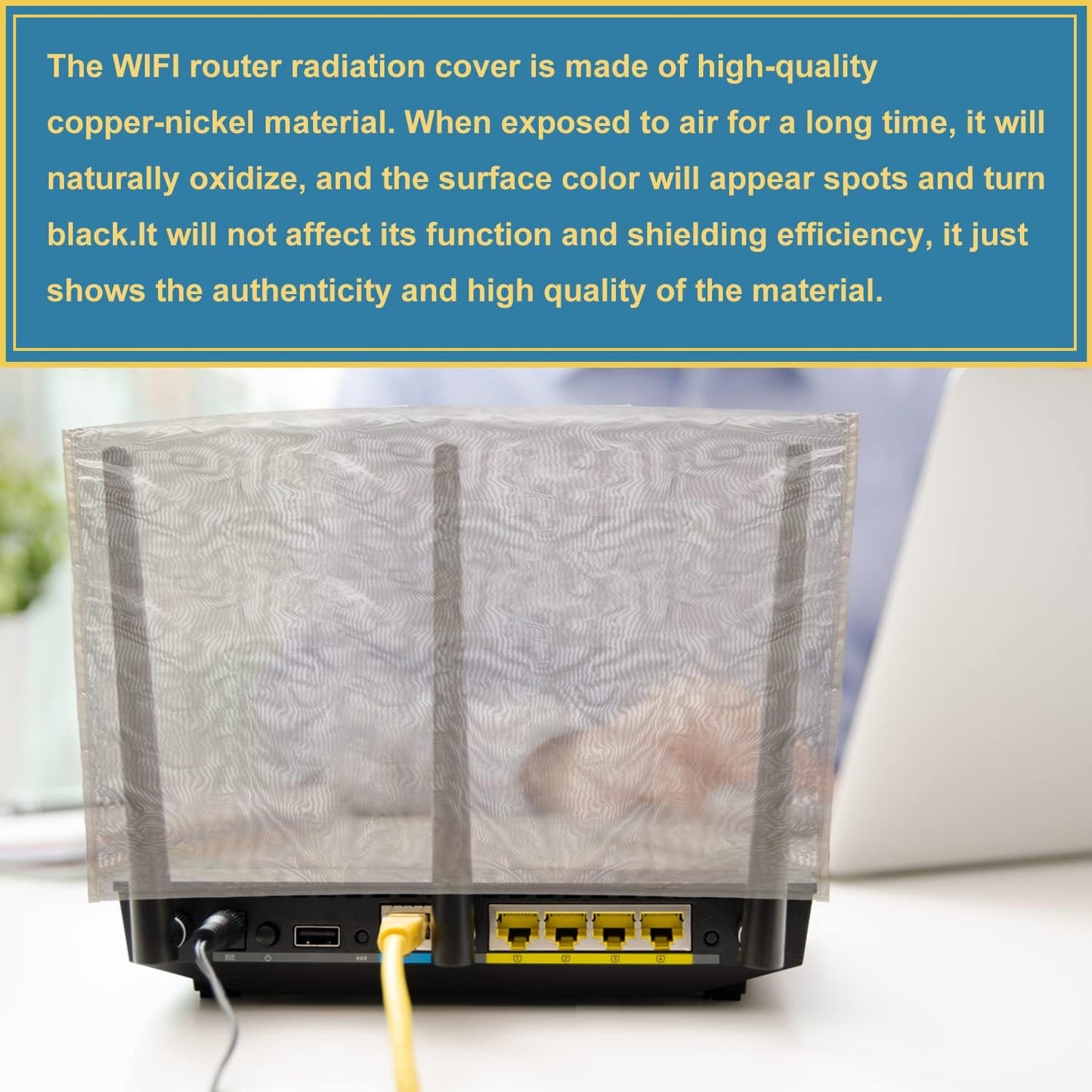 QRFDTSOQY 13.8IN 15.7IN WiFi Router Cover, Two Sides Opening WiFi Guard EM-F Versatile Shielding Protection Router