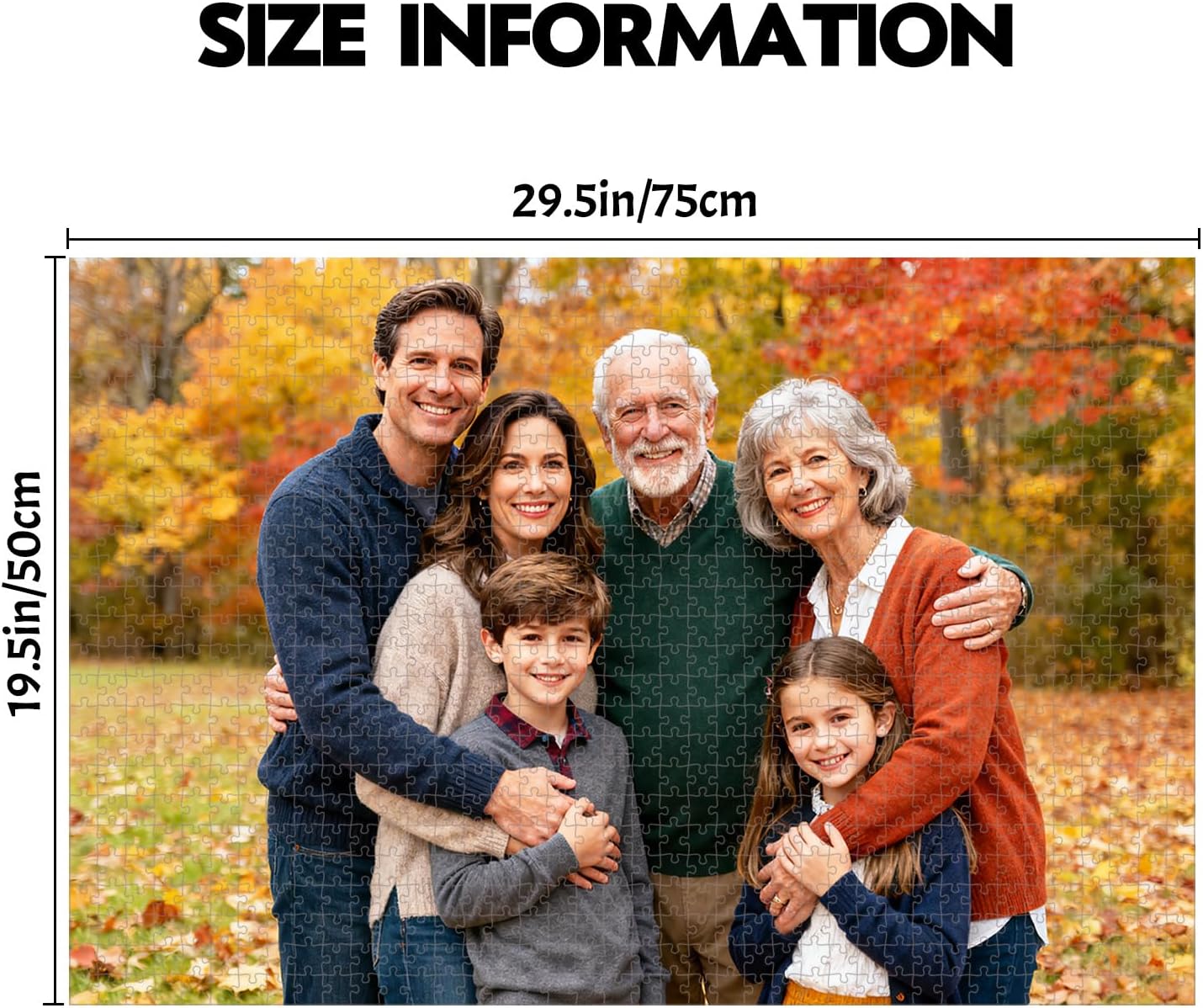 Skiennix Custom 1000-Piece Puzzle | Personalized Family Photo Gift for Christmas, Birthdays, Weddings