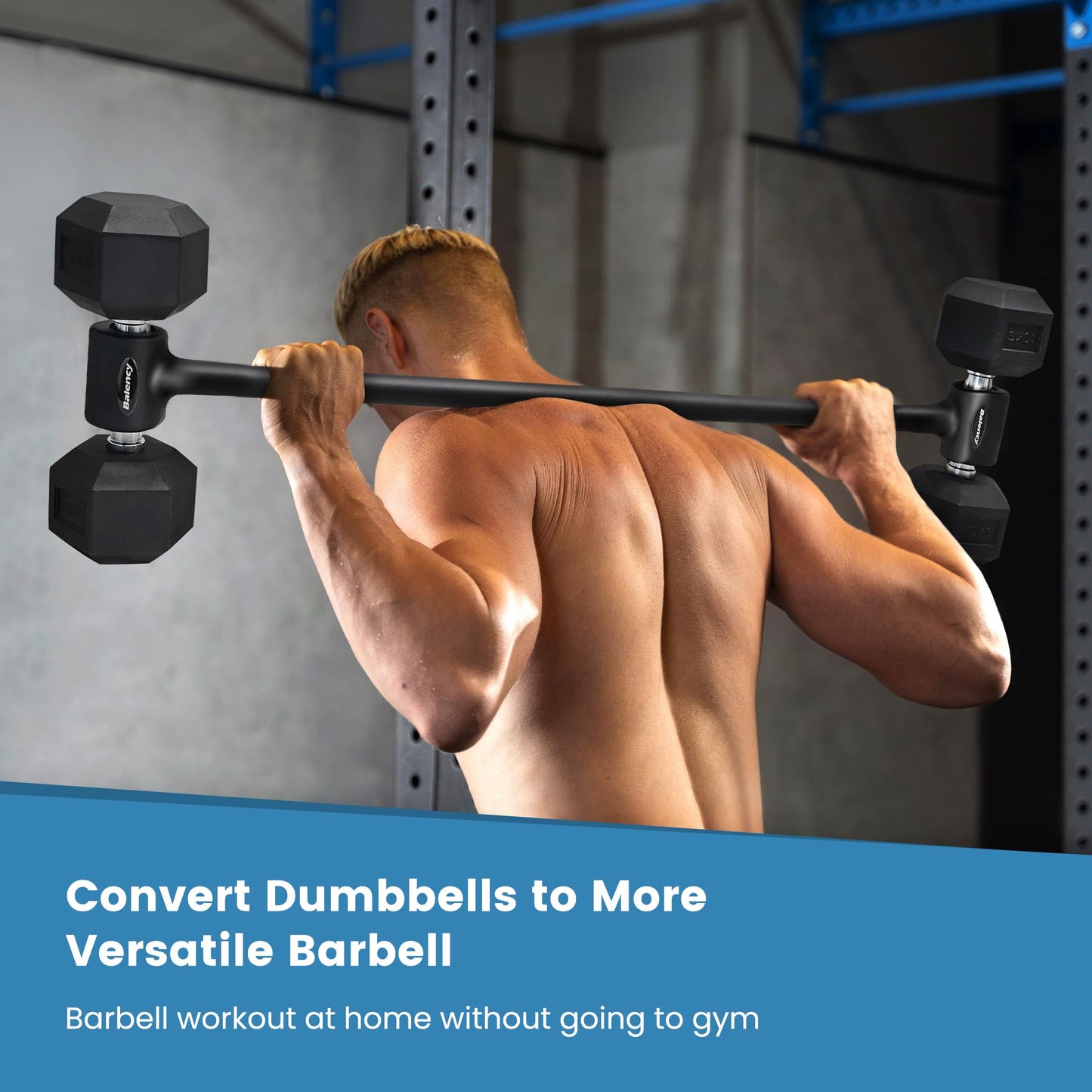 Dumbbells to Barbell Converter, Dumbbell Barbell Converter Bar, Adjustable Weight Bar, Dumbbell Converters for Weightlifting(Straight and EZ Curl)