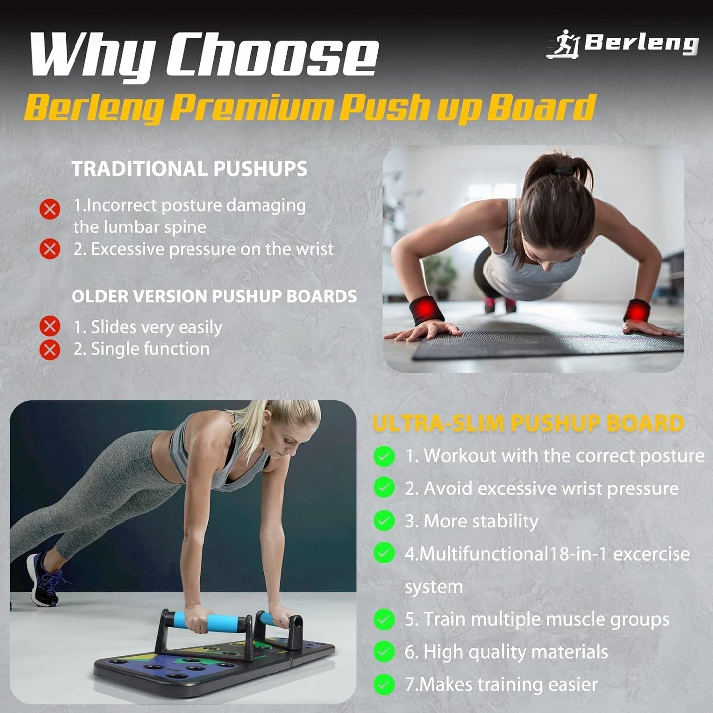 Push Up Board. 28 in 1 Pushups Fitness Stands Push Up Handles for Floor Portable Strength Training Home Gym at Home Workout Equipment for Man and Women