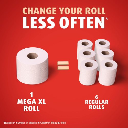 Charmin Ultra Strong Toilet Paper - 6 Mega Rolls = 24 Regular Rolls | 2-Ply, Soft & Durable