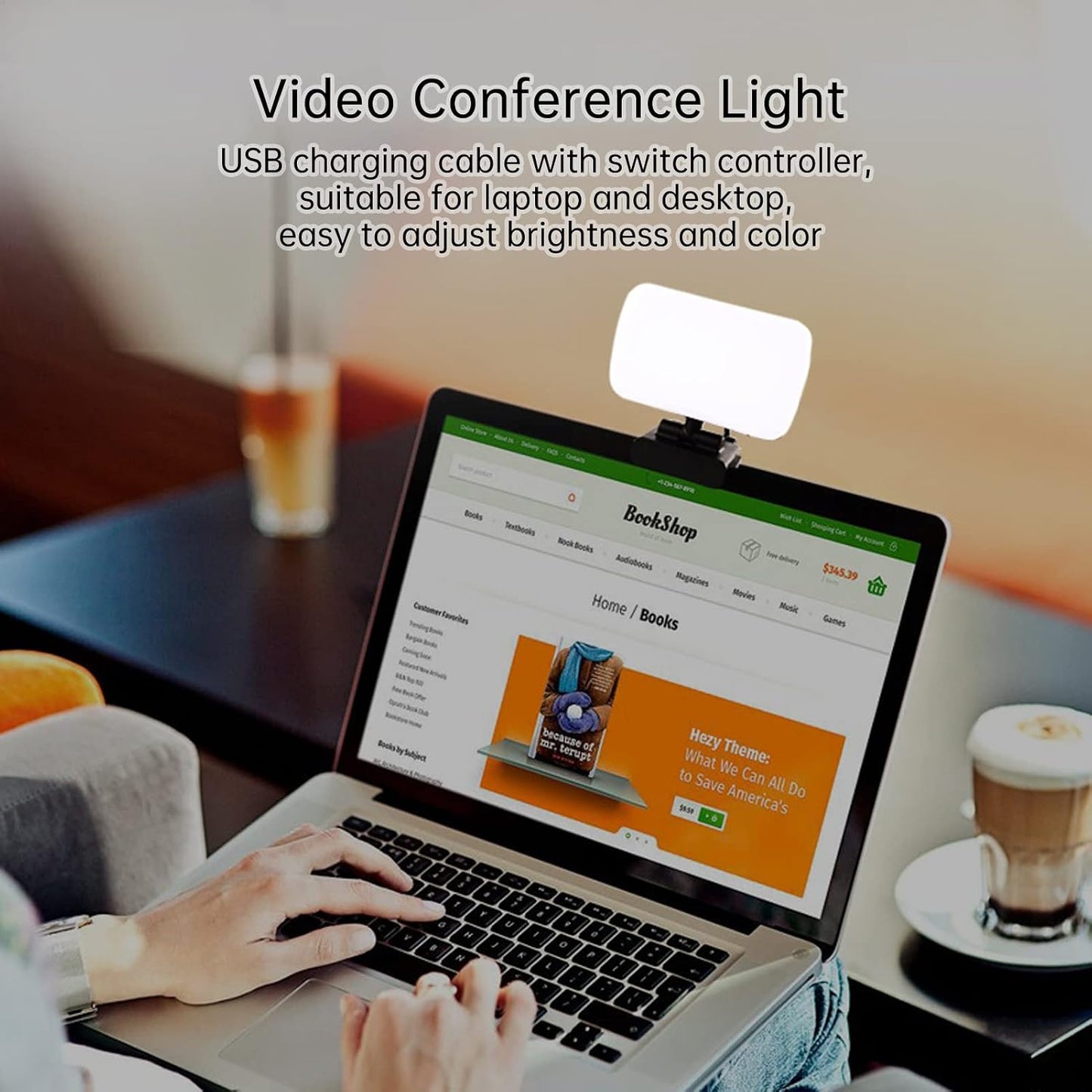 ChiweiJ 3 10 Dimming Webcam Light USB Powered Mini Video Light with Colors and Modes, Flexible Rotatable LED Light