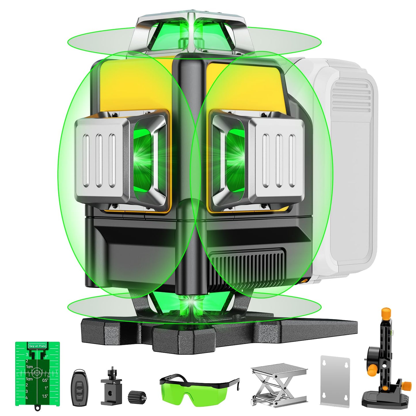 DIYtoolifz Laser Level Compatible with DeWalt 20V Battery, 4D 4x360° Self Leveling, 4 Way Green 16-Line Lazer Leveler Tool for Construction Project, Floor Tile, Home Renovation, Indoor Use, Tool Only