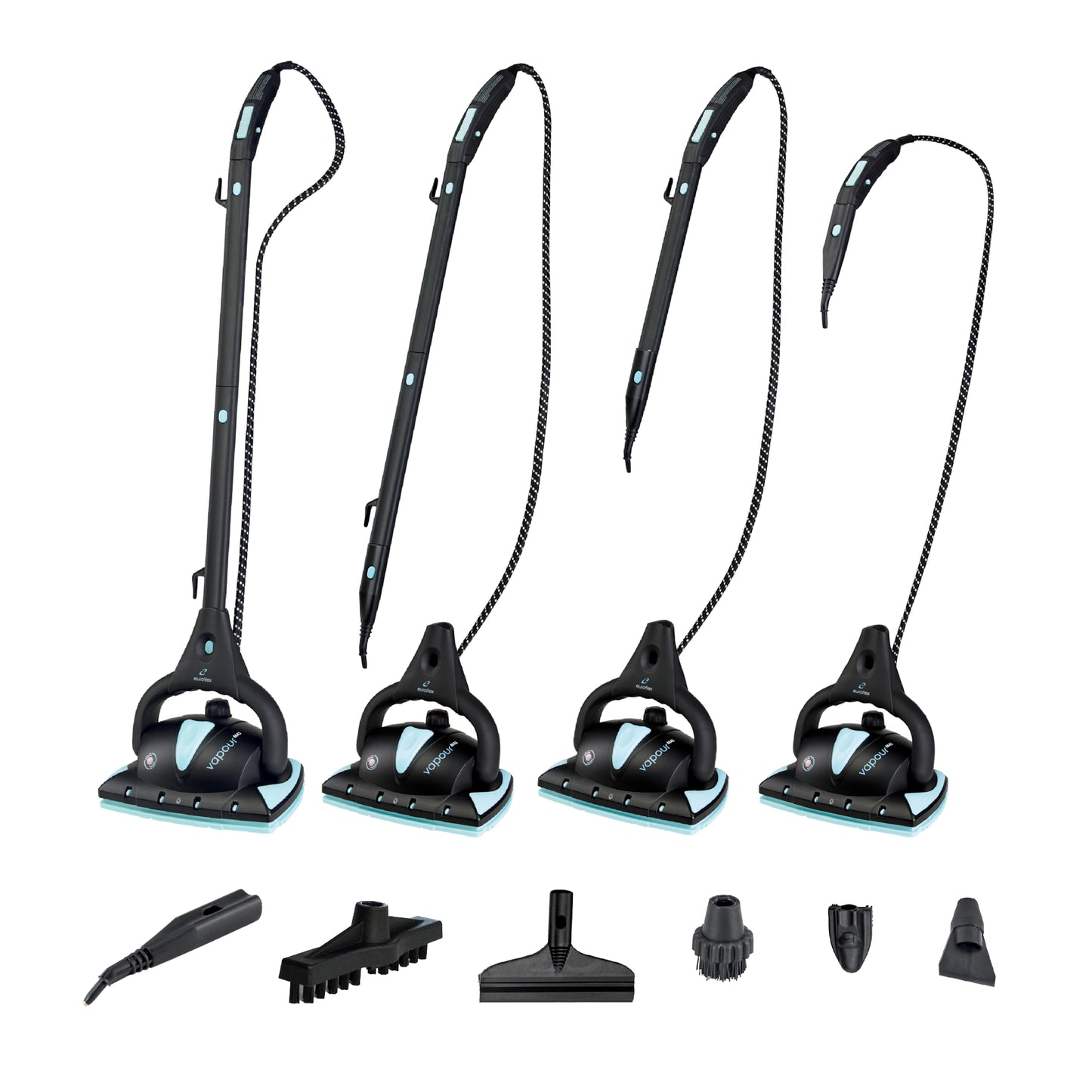 Euroflex Vapour Pro Steam Mop & All-in-One Steam Cleaner 20-Piece Set - Commercial Grade 295°F & 50 PSI - Good Housekeeping #1 Rated; Kills 99.9% Bacteria & Viruses (H1N1); 5-Year Warranty