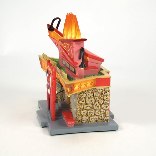 Department 56 Beetlejuice Village - Dante's Inferno Lounge Lit Building, 6.69 Inch, Multicolor Decor