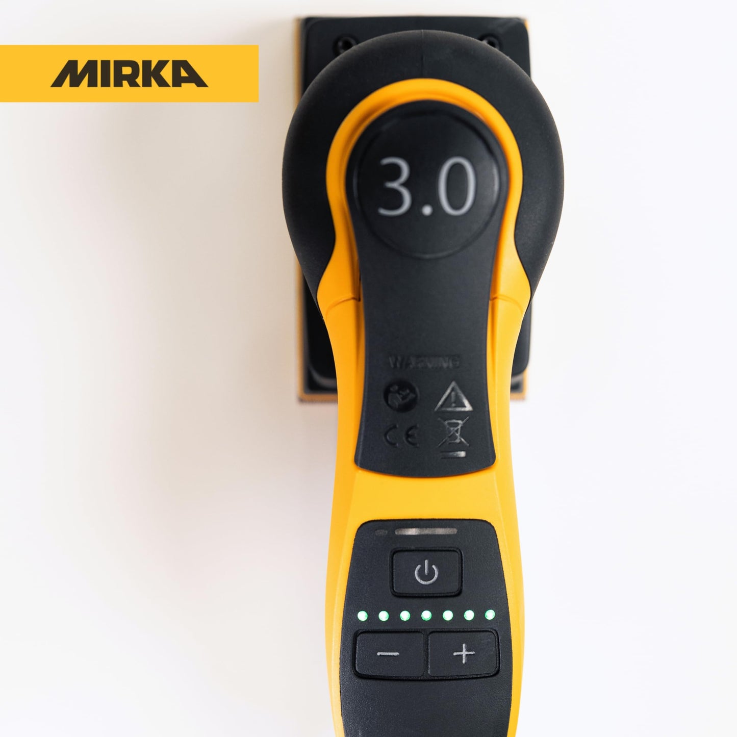 Mirka DEOS II 343X 3" x 4" Electric Orbital Sander, Brushless Motor, Adjustable Speed, Bluetooth-Ready, Dust-Free Sanding – Ideal for Tight Spaces & Detail Work