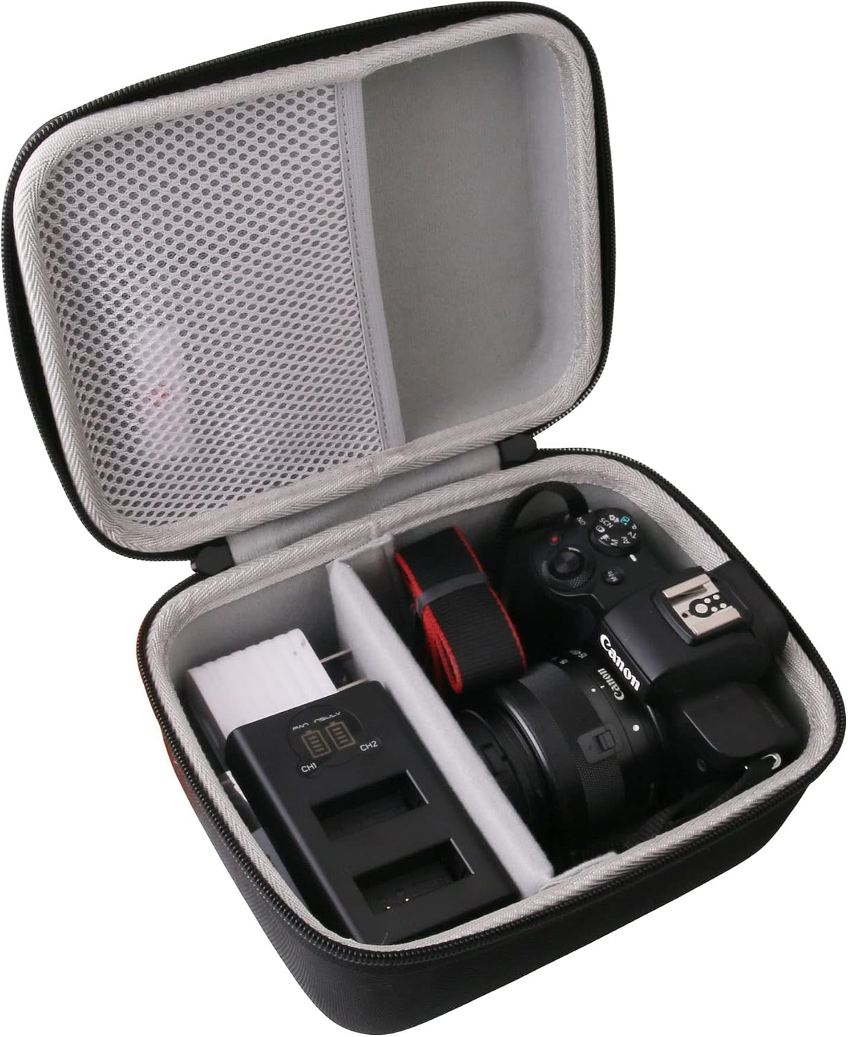 R100/EOS R50 Hard EVA Carrying Case Compatible with Canon EOS Mirrorless Vlogging Camera Kit case