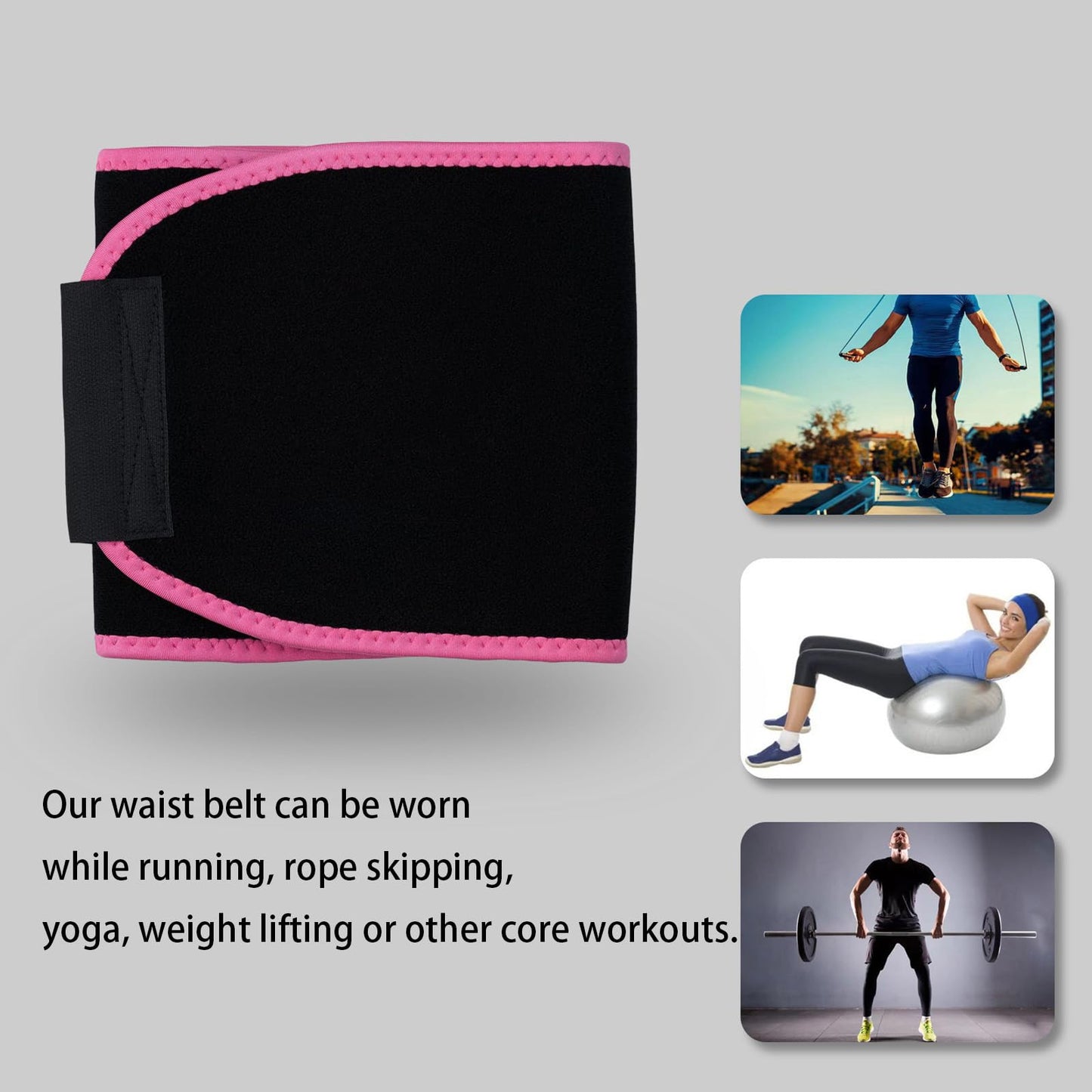 KYHYFJMD Waist Trainer Trimmer for Women and Men Working Out Sweatband Waist Sweat Belt Slimmer Body Shaper for Women Belly Fat Pink