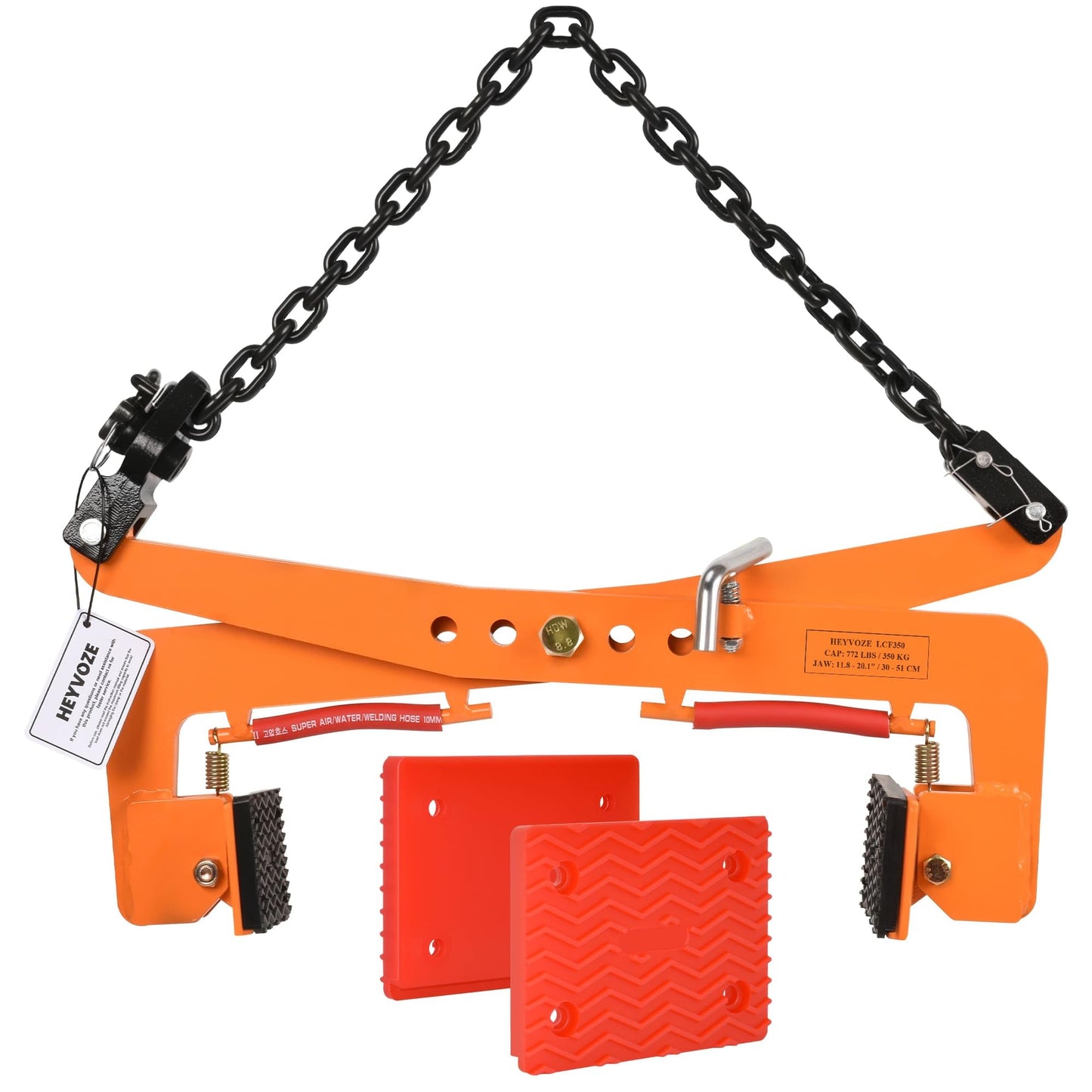 HEYVOZE 772 lbs Granite Slab Lifting Clamp, Adjustable Range: 11.8"-20.1", Heavy Duty Stone Lifting Clamps for Carrying and Vertical Transport of Marble, Concrete Blocks, Slate Sheets, Curb Stones
