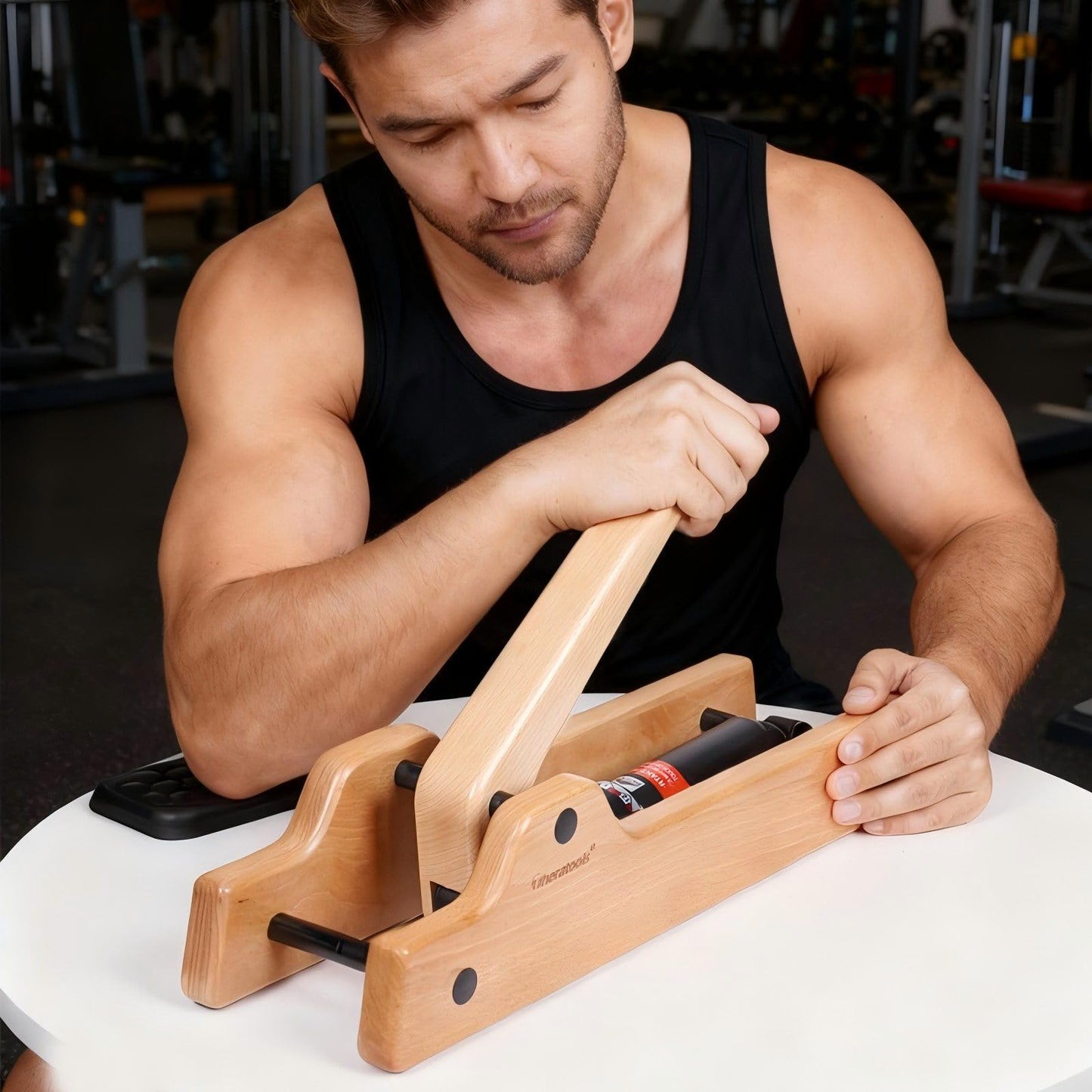 Workout Armwrestling Training Equipment Forearm Strength Trainer Strength Training Equipment Arm Trainer Wholesale Wrist Strengthener with Adjustable Hydraulic Resistance (Levels 1-12)