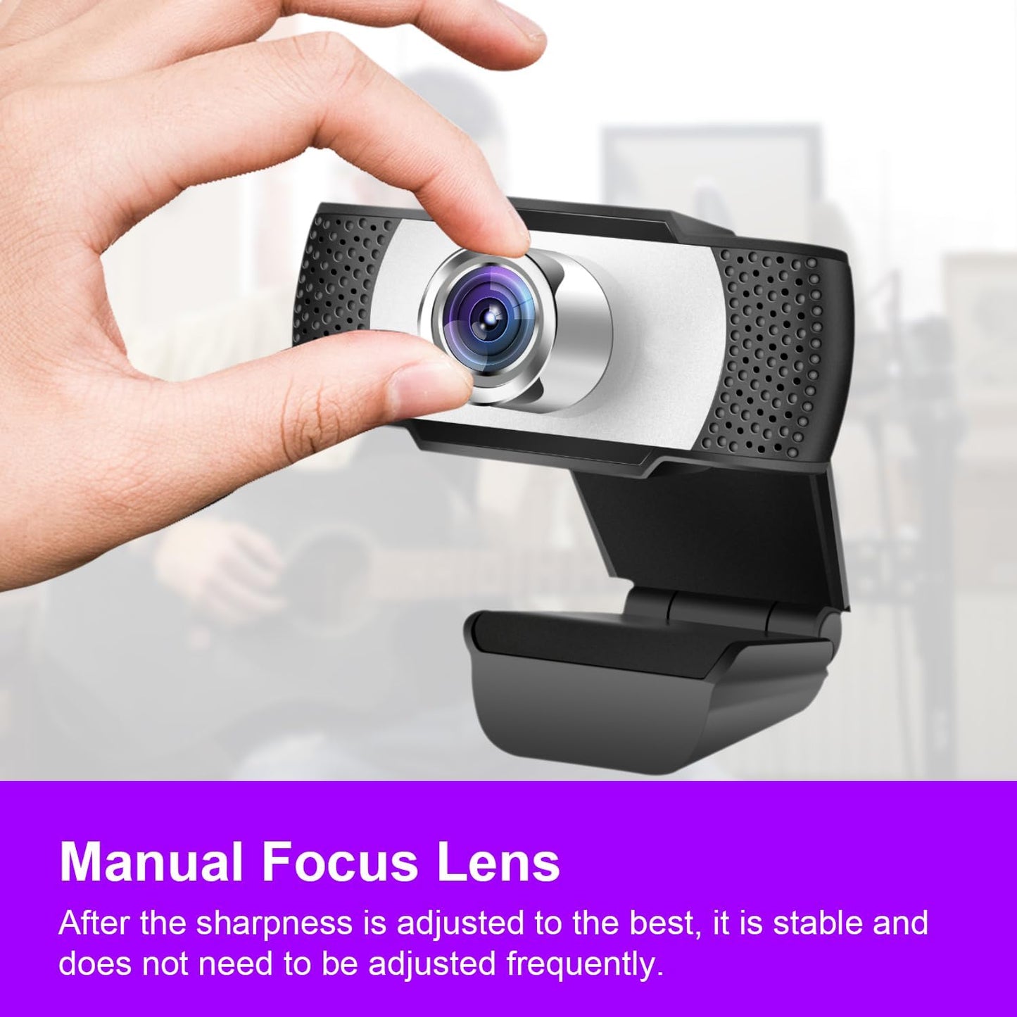 Bocodow 1080p Hd Webcam with Microphone, Wide Angle USB Computer Camera for Pc Mac Laptop, Plug and Play