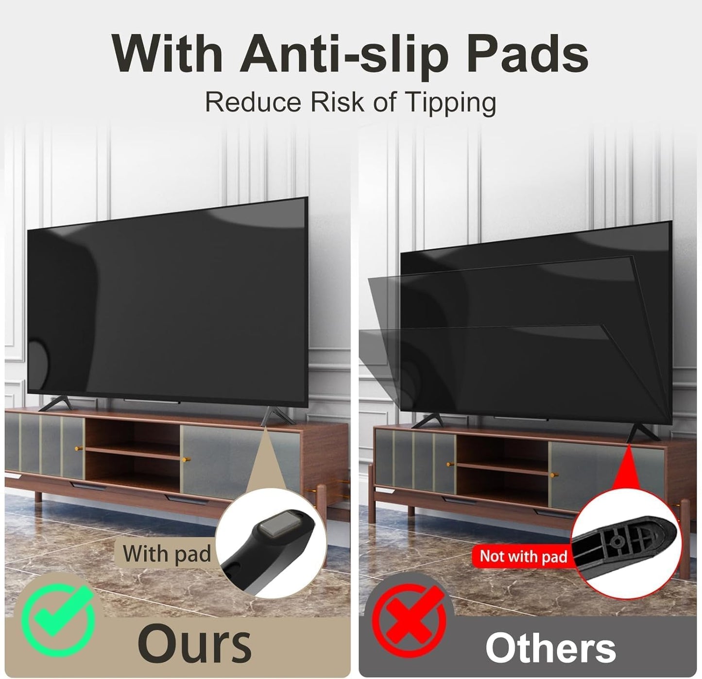Varghesyla UN50TU7000FXZA UN55TU7000FXZA UN58TU7000FXZA UN50TU7000 UN55TU7000 TV Base Stand for Samsung TV Legs