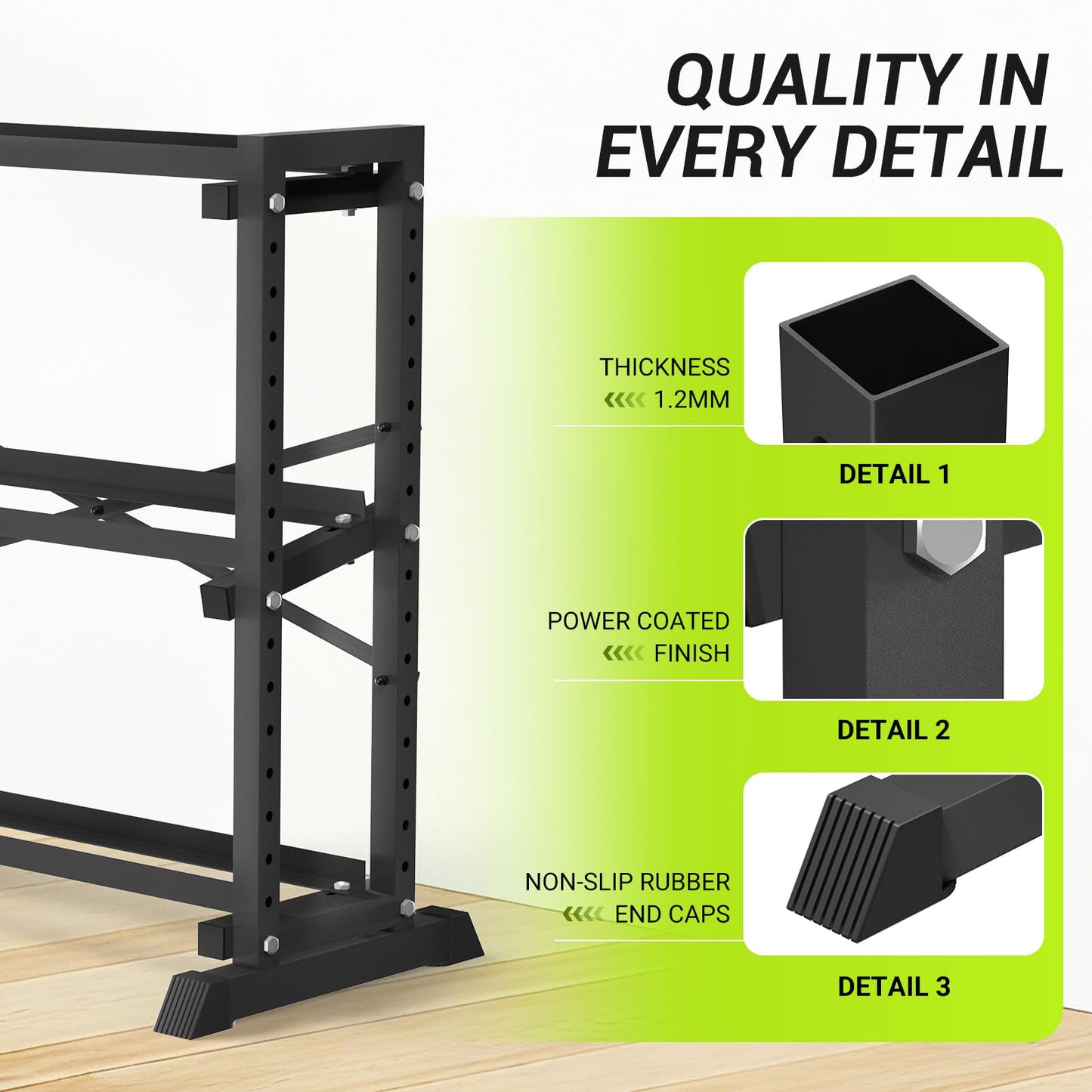 Eocnrhe Dumbbell Rack Stand Only, Weight Rack for Home Gym, 3-Tier Adjustable Dumbell Rack, Heavy-Duty Weight Stand for Dumbbells Kettlebells & Weight Plates(Rack Only)