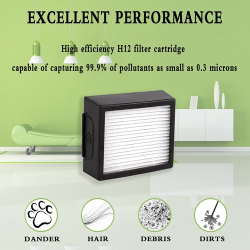 E-HAO 6 Pack Vacuum Filters Replacement Parts Only for iRobot Roomba Combo j7+, Combo j9+ and Max 10 Model