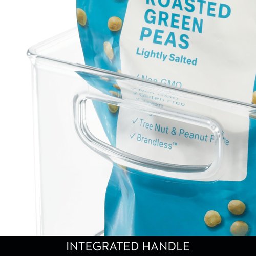 iDesign Clear Plastic Nesting Storage Bins, Set of 3, Space-Saving Organizers for Kitchen or Pantry