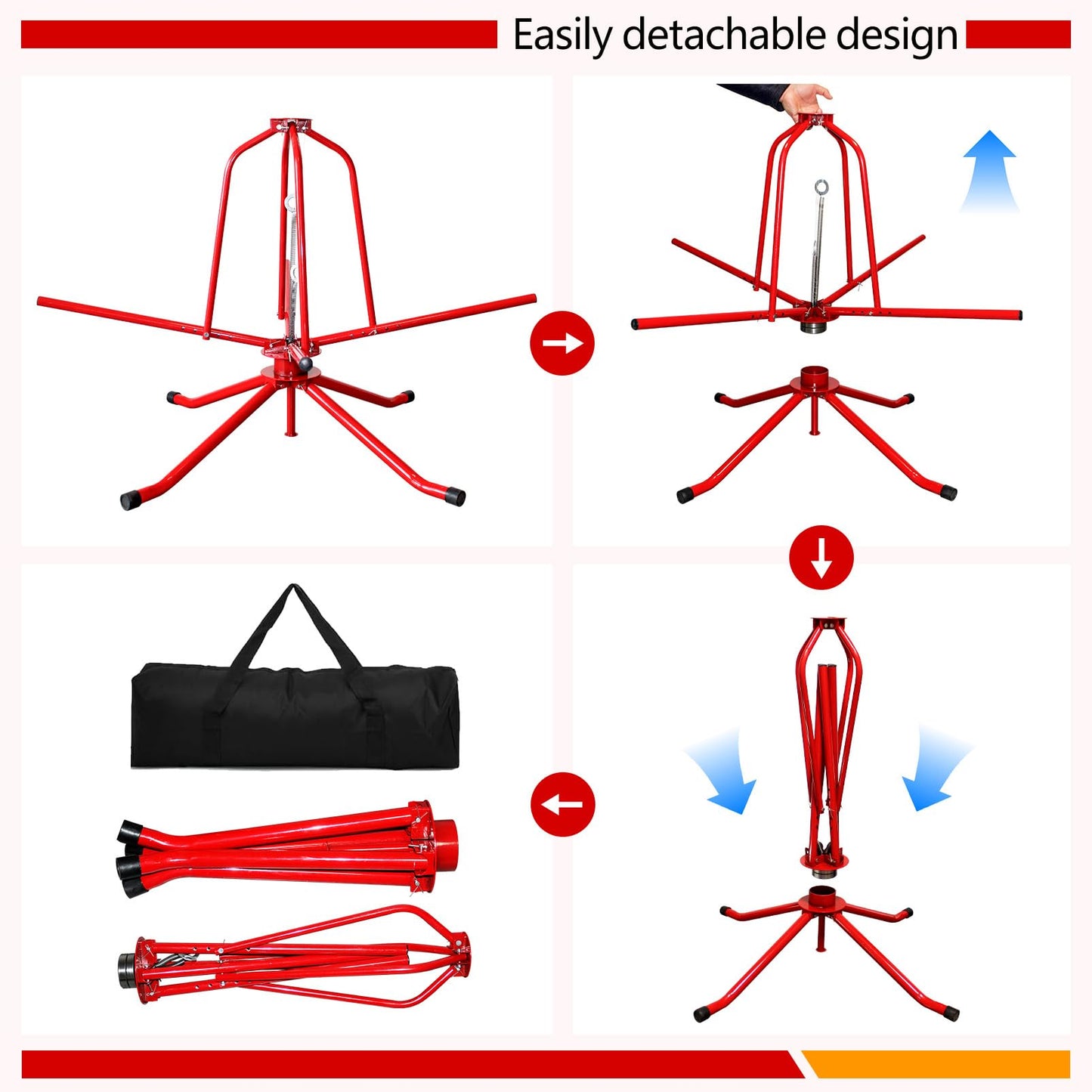 Pipe Uncoiler, PEX Piping Uncoiler, Multi-function Folding Tube Dispenser, Heavy Duty Potable Water Tubing Decoiler for 3/8'' to 1'',Maximum Load of 440Lbs