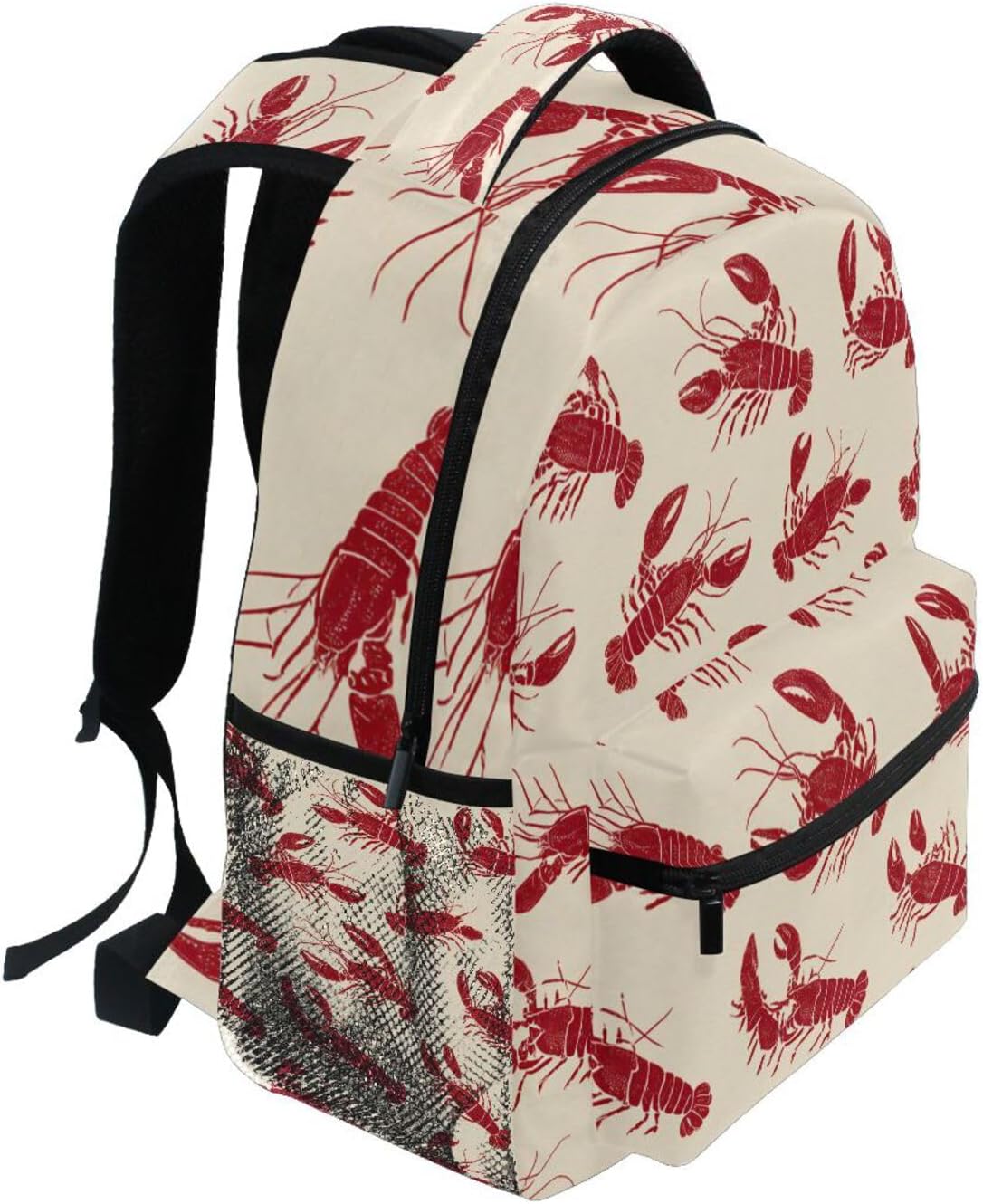 Krafig Backpacks Backpack Daypack Vintage Cute Lobsters Pattern Boys Girls Kids School Bookbag, School Bag Travel