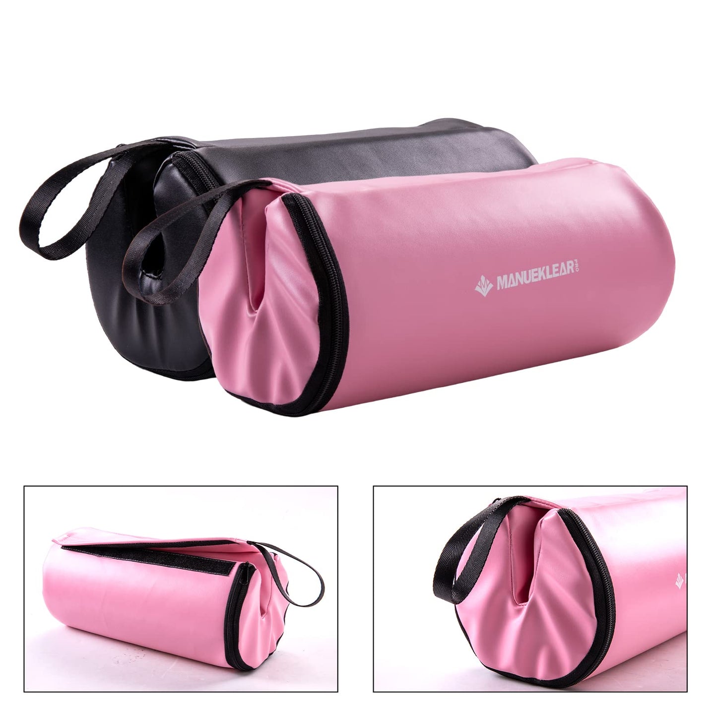 Hip Thrust Pad for Barbell 3.5" Thick Leather Olympic Barbell Pad for Bench Press Weightlifting Powerlifting (Pink)