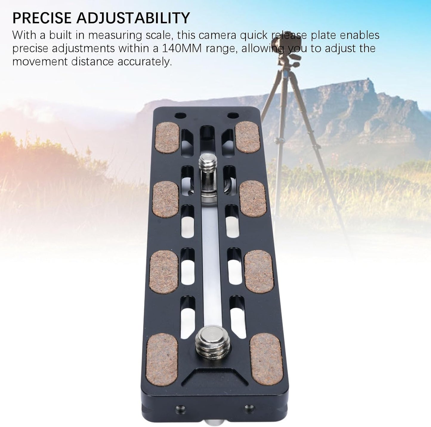 Akozon 1/4in 3/8in Camera Plate Aluminum Alloy Baseplate Screw for DSLR Mirrorless Action Compact Tripod Mount