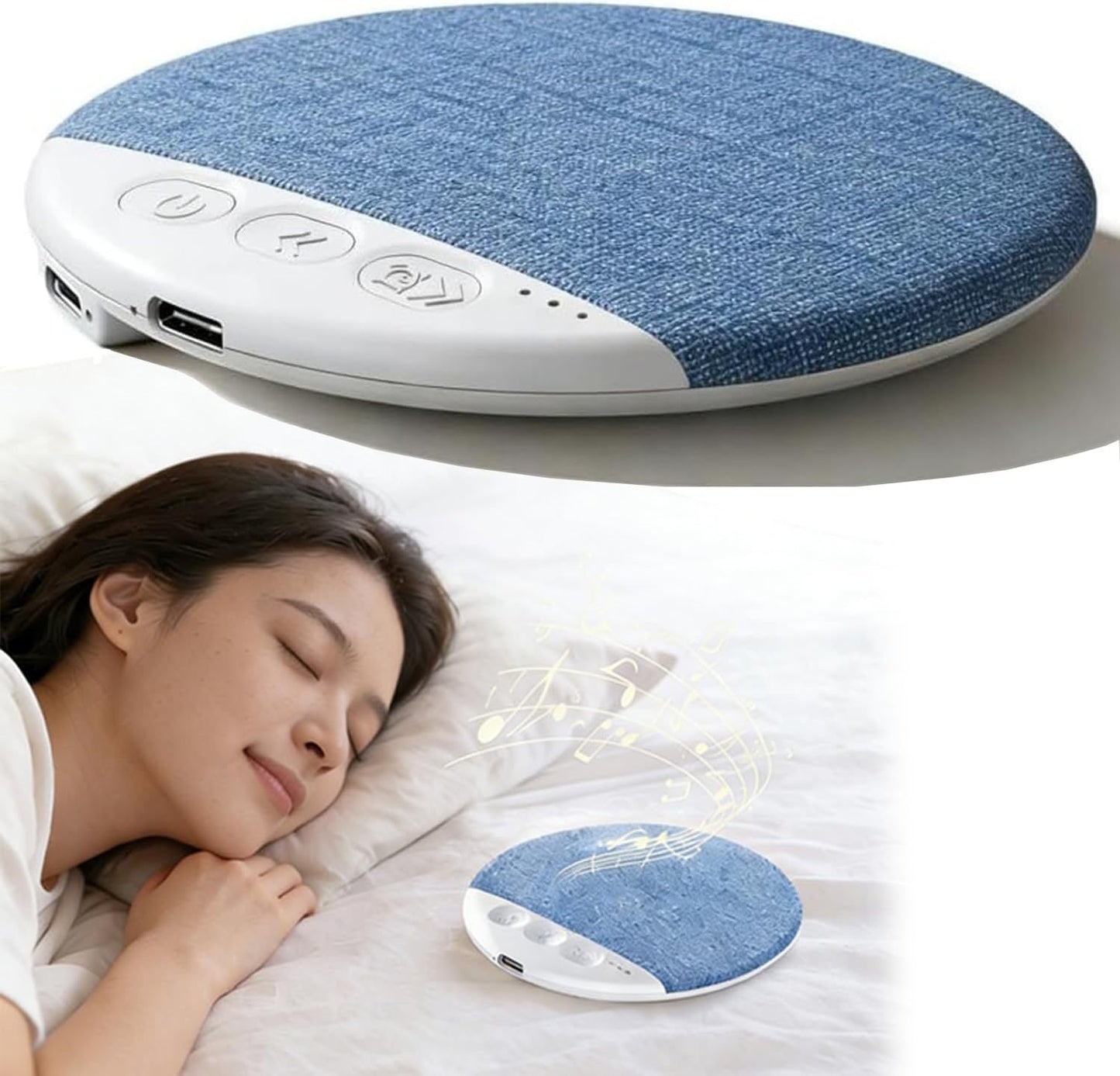 Generic 2026 New Bluetooth Sleep Pillow Speaker, Wireless White Noise Pillow Speaker with Timer, Ultra-Thin Stereo Bass