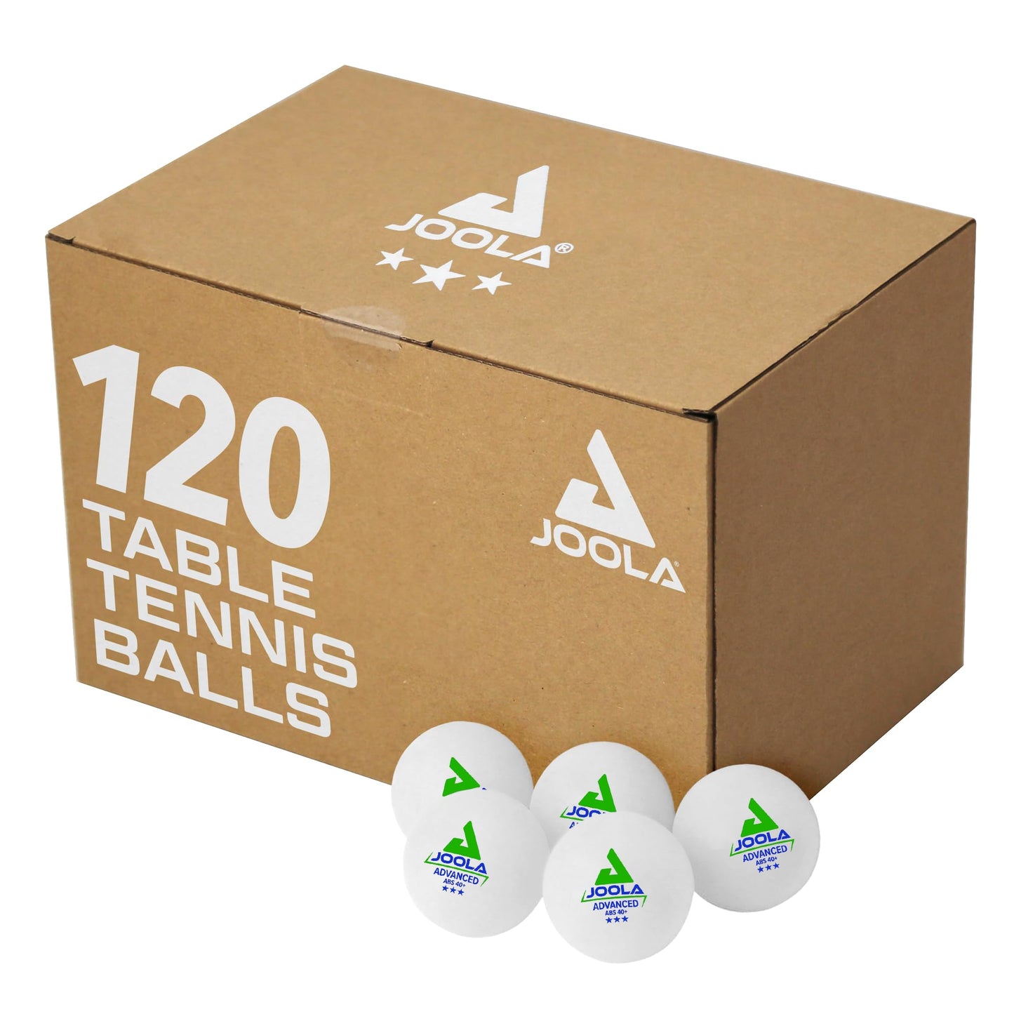 JOOLA Training 3 Star Table Tennis Balls 12, 60, or 120 Pack - 40+mm Regulation Bulk Ping Pong Balls for Competition and Recreational Play - Fun as a Cat Toy - Indoor and Outdoor Compatible