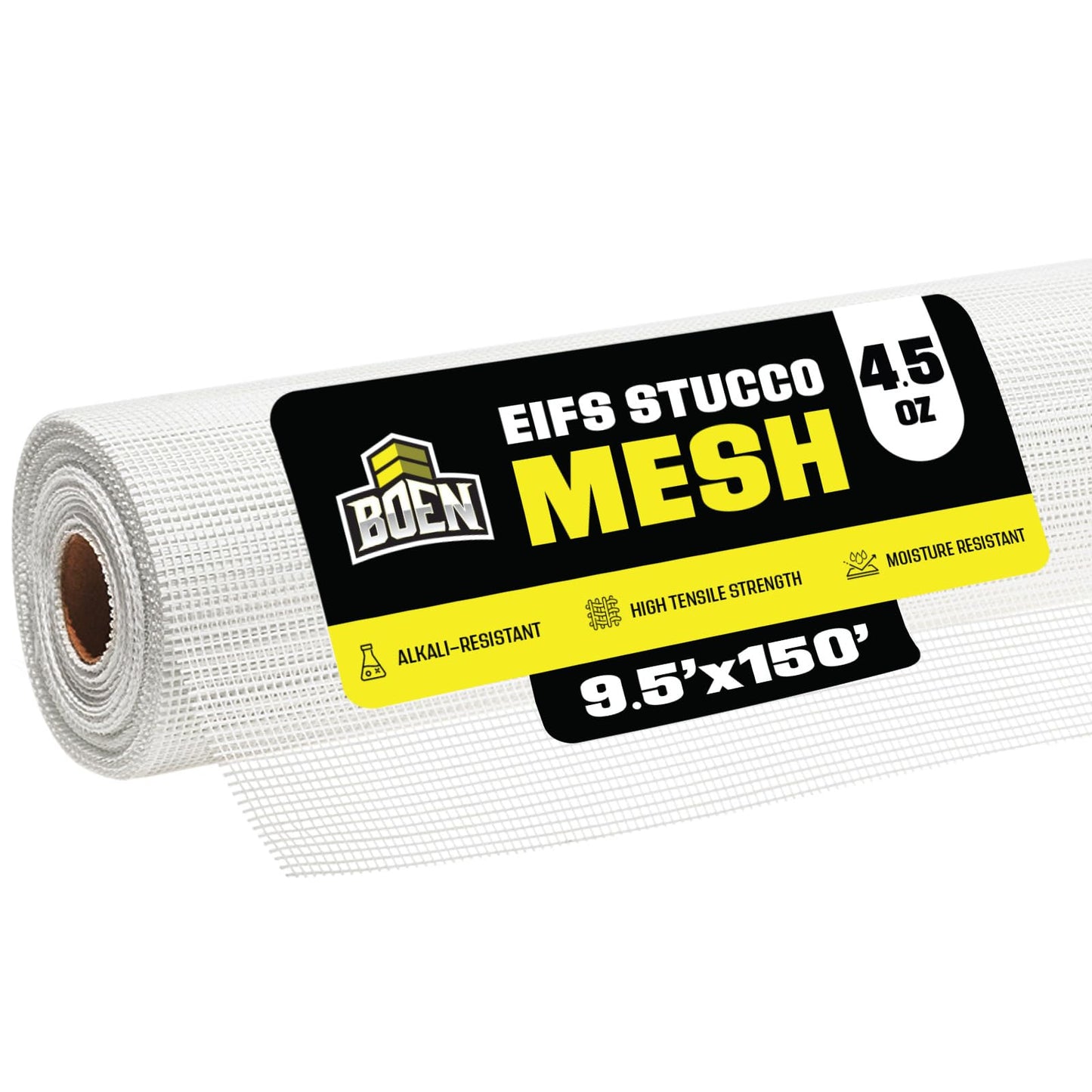 Boen Non-Adhesive EIFS Stucco Mesh Fiberglass (9.5" x 150' - 4.5 oz.)