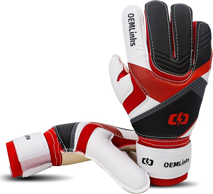 Youth&Adult Goalie Goalkeeper Gloves with Finger Protection Breathable Soccer Gloves with Strong Grips，6 Colors，Sizes 7-10
