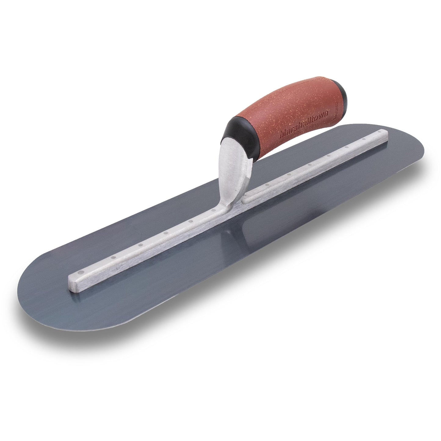 MARSHALLTOWN Fully Rounded Concrete Finishing Trowel, Blue Steel Blade, DuraCork Handle, 18 x 3, Made in The USA, MXS75BFRDC
