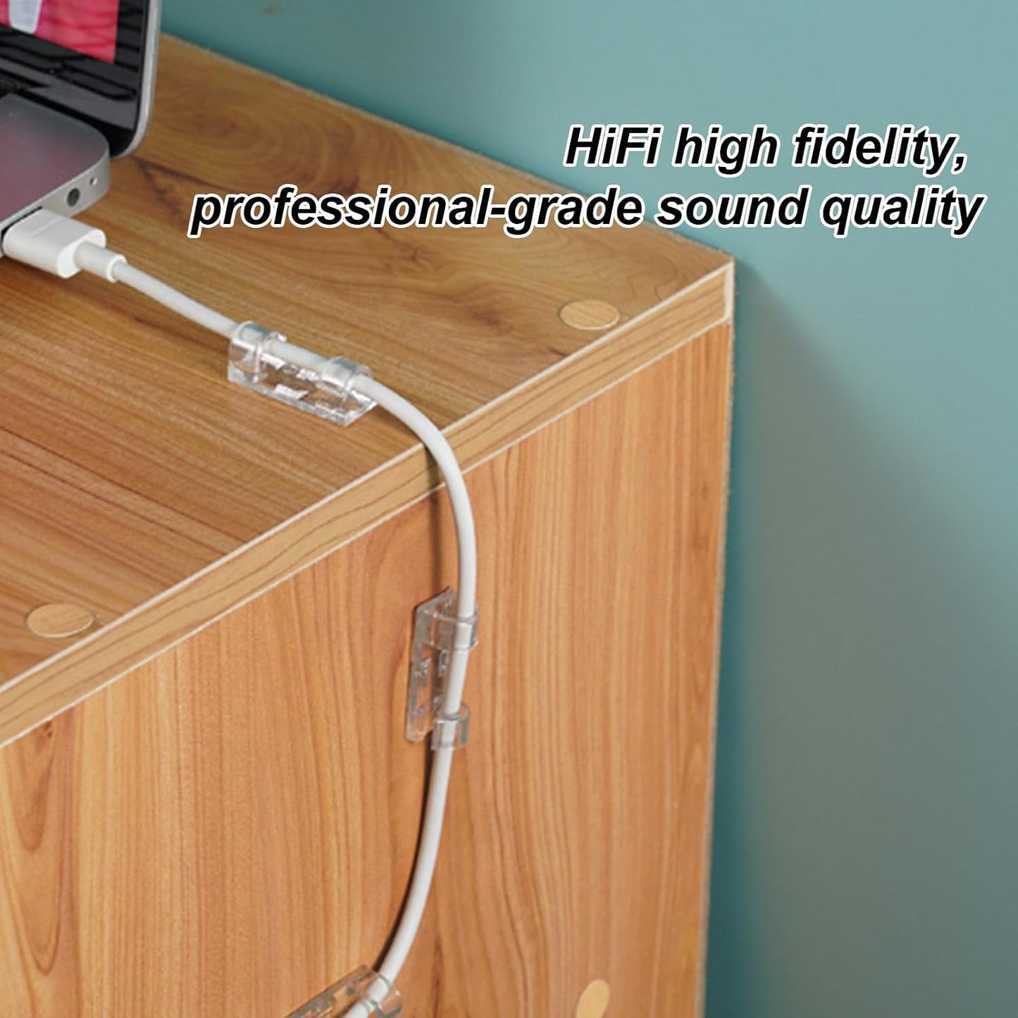 Generic Clear Adhesive Wire Holder Organizer - Cord, Single Unit Routing Guide for Desktop Surfaces, Discreet Synthetic