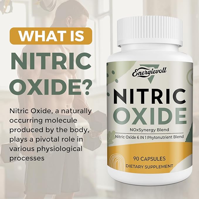 Nitric Oxide Supplement for Men - Precursor and Phytonutrient Blend for Energy, Oxygenation, and Blood Pressure (1 Pack)