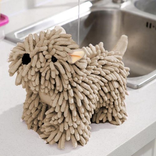 Chenille Hand Towel, Soft Absorbent Chenille Ball Towel, Microfiber Towels for Bathroom (F)
