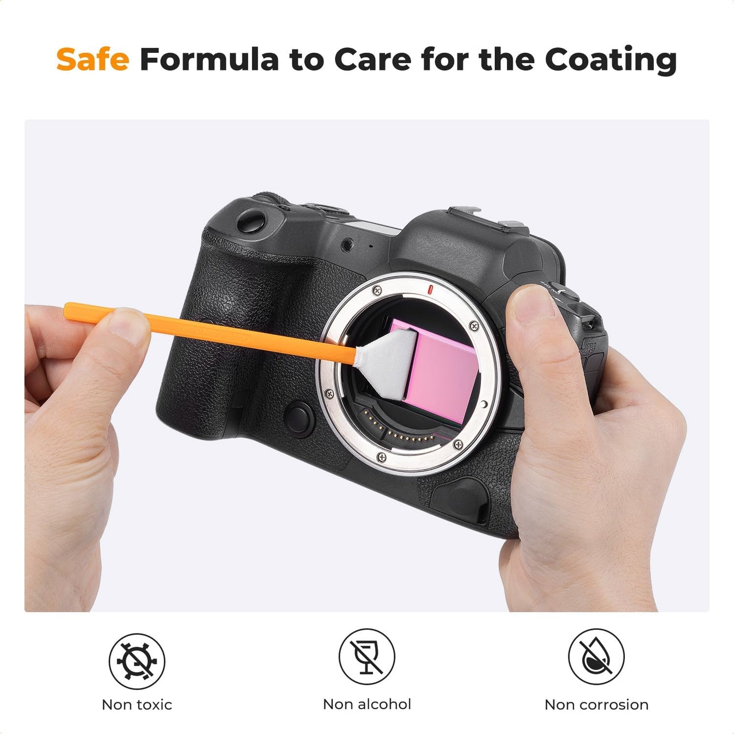 K&F CONCEPT 20ML*2 Non-Flammable Camera Cleaning Solution, Microfiber Lens Cleaner Care Kit, Camera Lens Cleaner