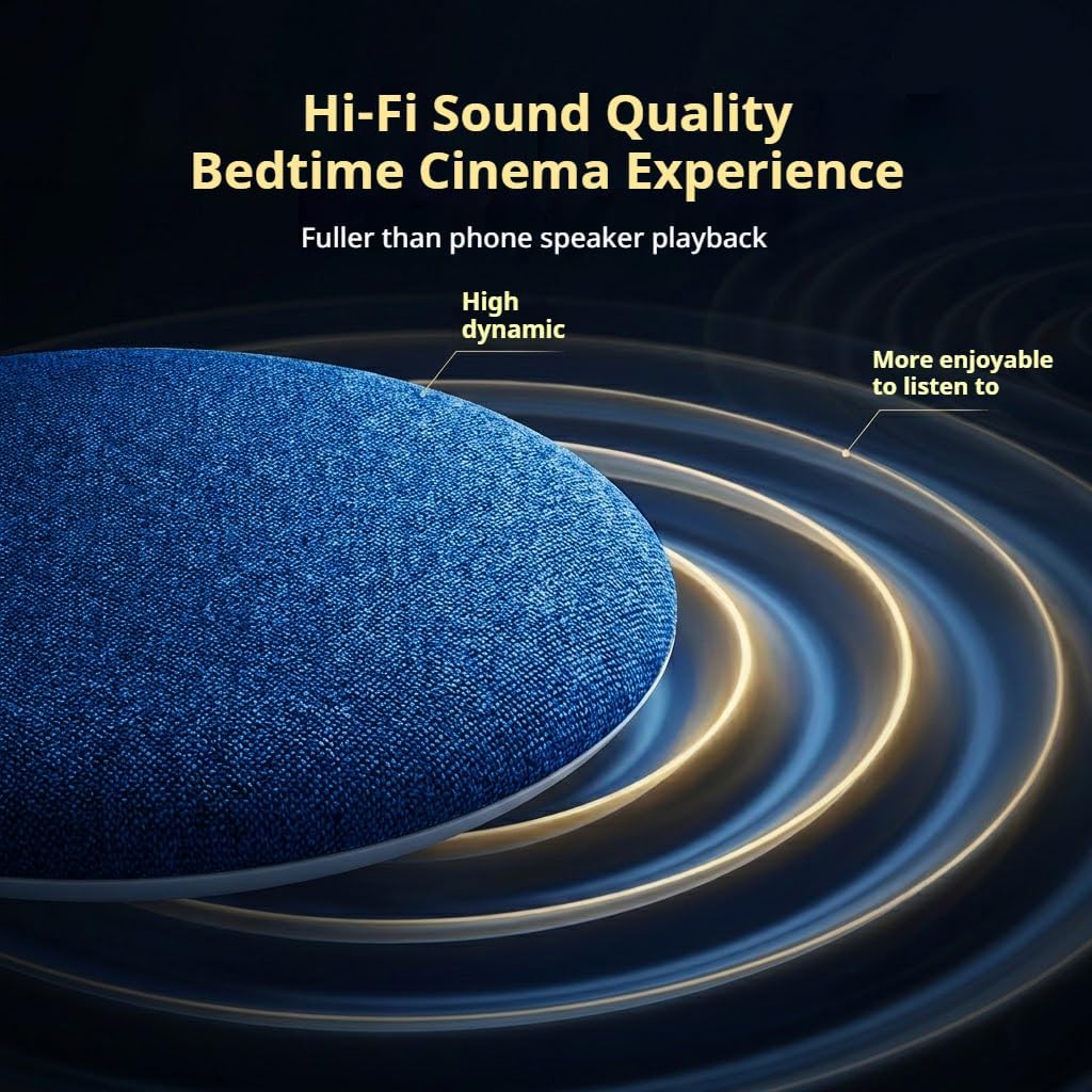 Under Pillow Speaker - Mini Portable Bluetooth Pillow Speaker for Sleeping with White Noise, Timer Ultra-Thin Wireless