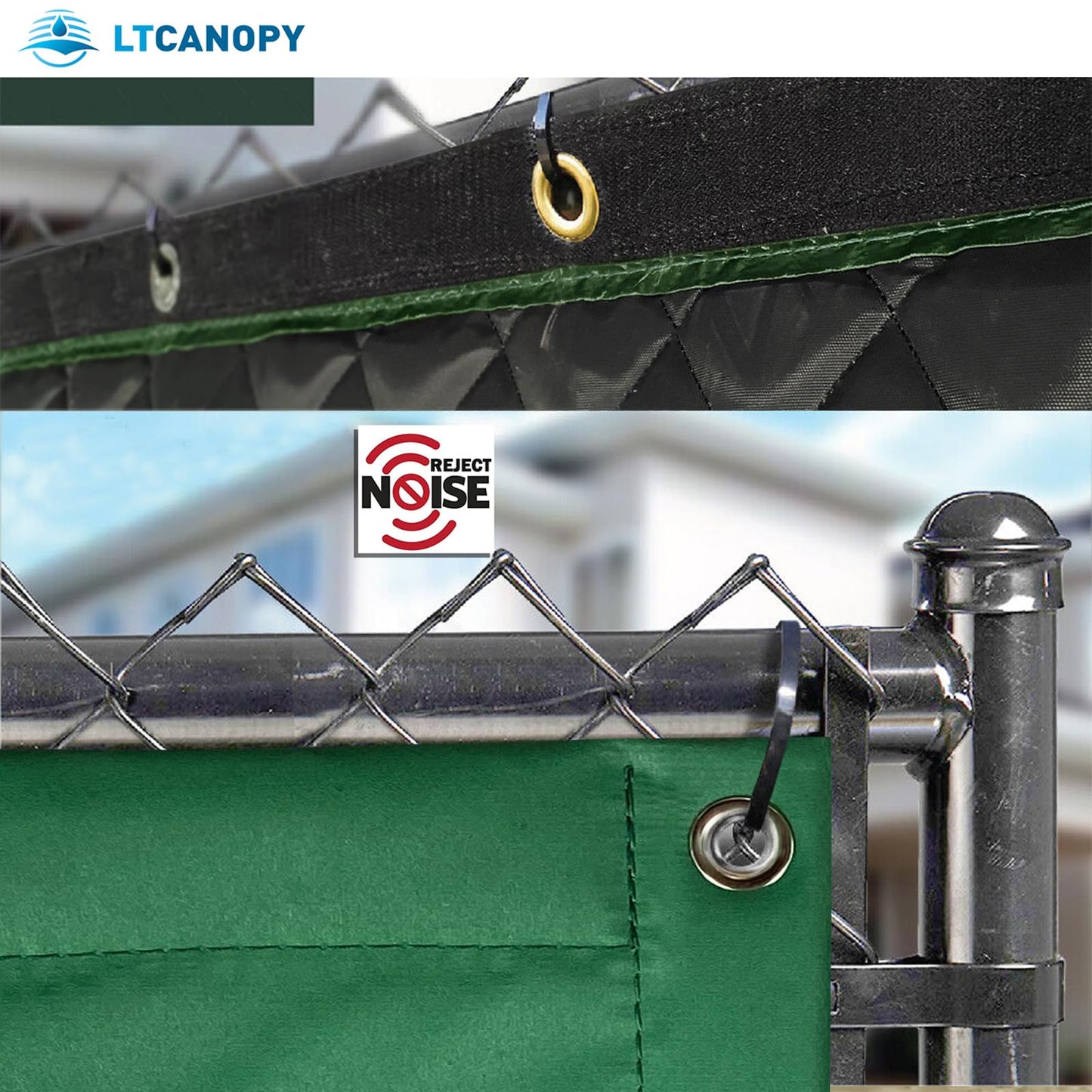 LTCANOPY Sound Barrier Temporary Construction Traffic Industrial Sports Pitches Outdoor Noise Control Sound Blocking Reducing Cancelling Soundproof Screen Blankets 39.3”x78.7-1 Pack-(Green)
