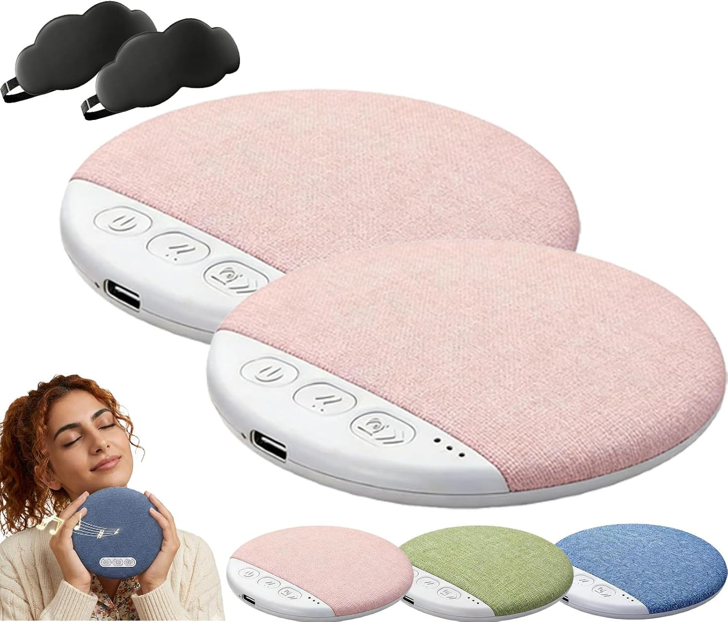 Generic 2026 (2Pink) Bluetooth Pillow Speaker for Sleeping, New Bluetooth Pillow Speaker, Bone Conduction White Noise